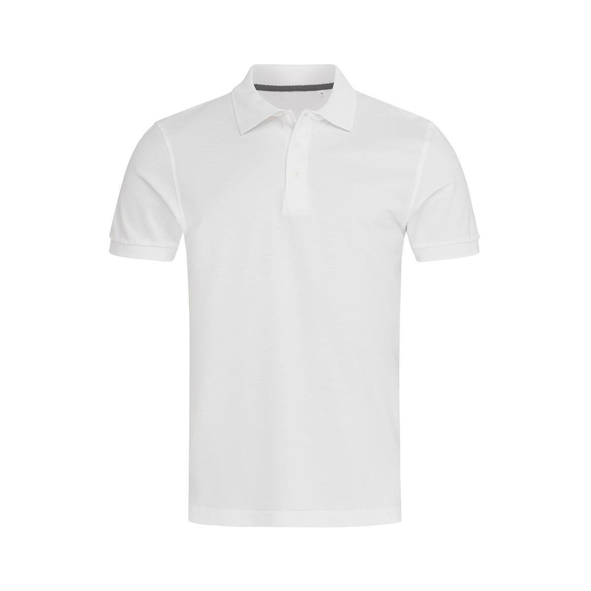 Men's Premium Cotton Polo - White - Front