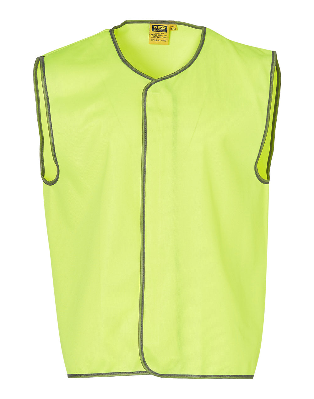 Hi-Vis safety vest, Day Use - SW02 - Fluoro Yellow