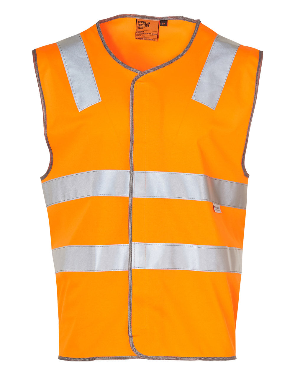 Hi-Vis safety vest reflective tapes - SW03 - FluoroOrange / Silver