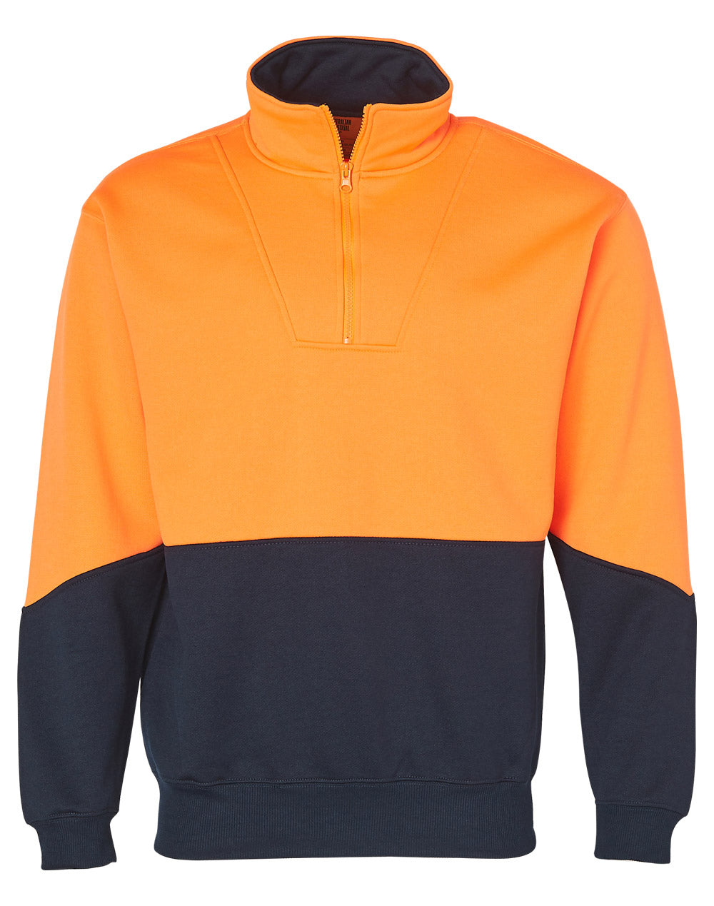 Hi-Vis L/S windcheater collar - SW13A - Orange / Navy