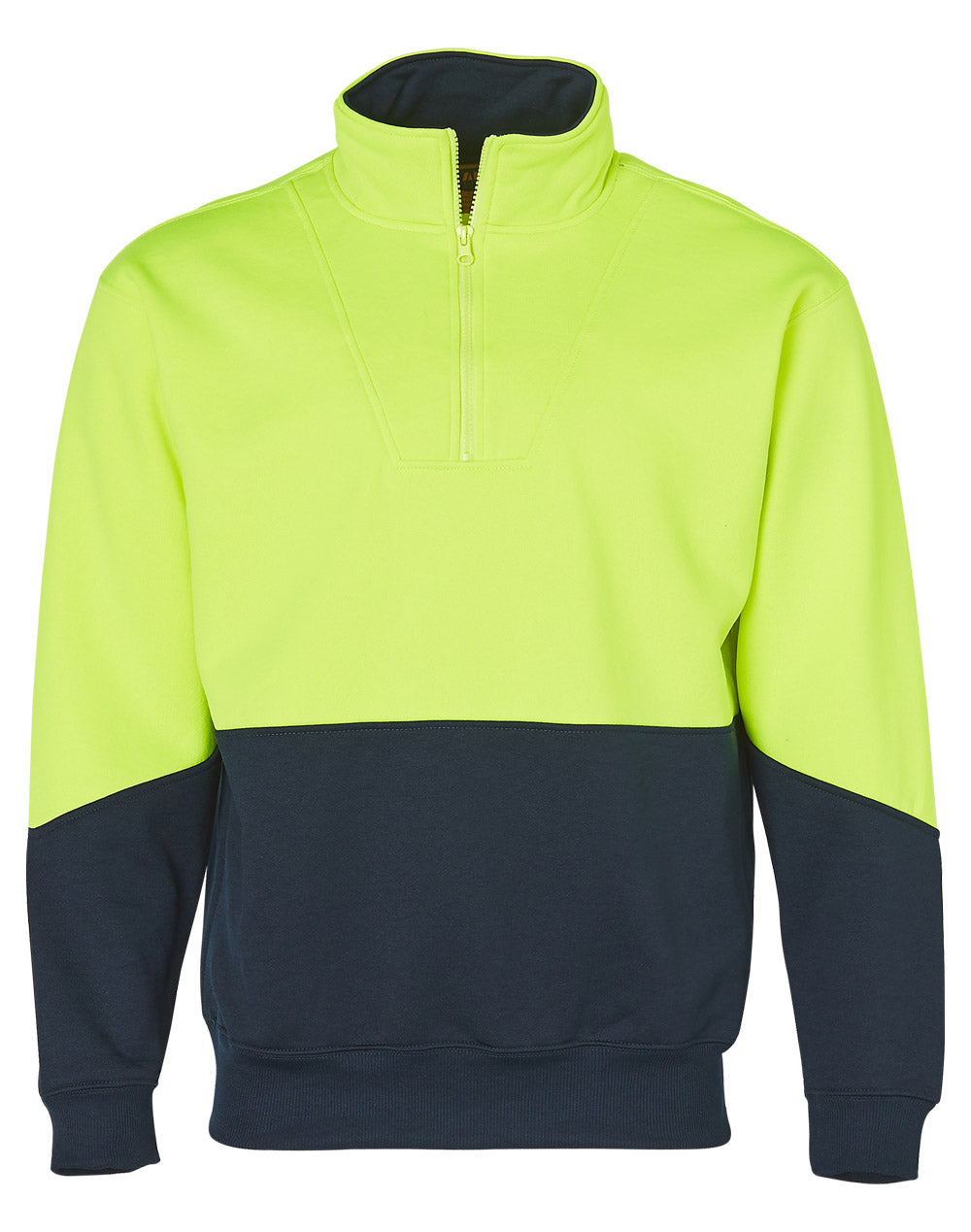 Hi-Vis L/S windcheater collar - SW13A - Yellow / Navy