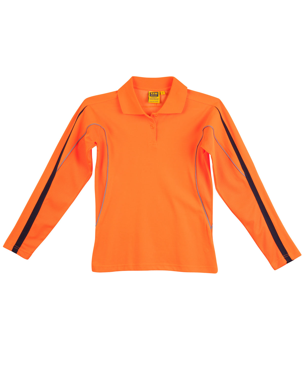 Ladies' Truedry L/S Hi-Vis Polo - SW34A - Orange / Navy