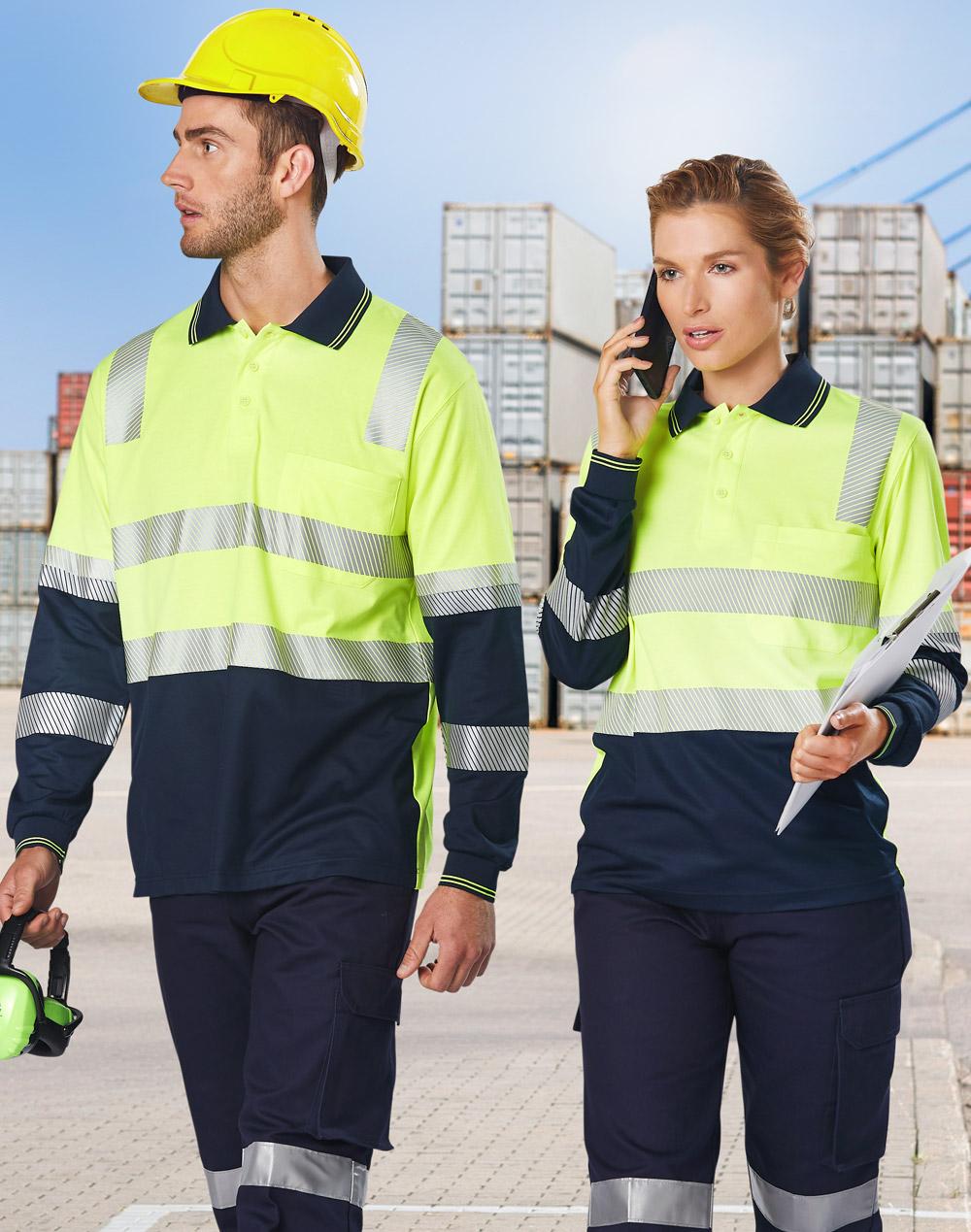 Aiw Biomotion Segmented Truedry L/S Safety Polo SW74