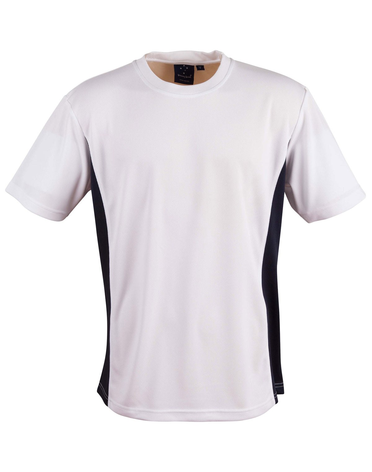 kids cooldry S/S contrast tee - TS12K - White / Navy