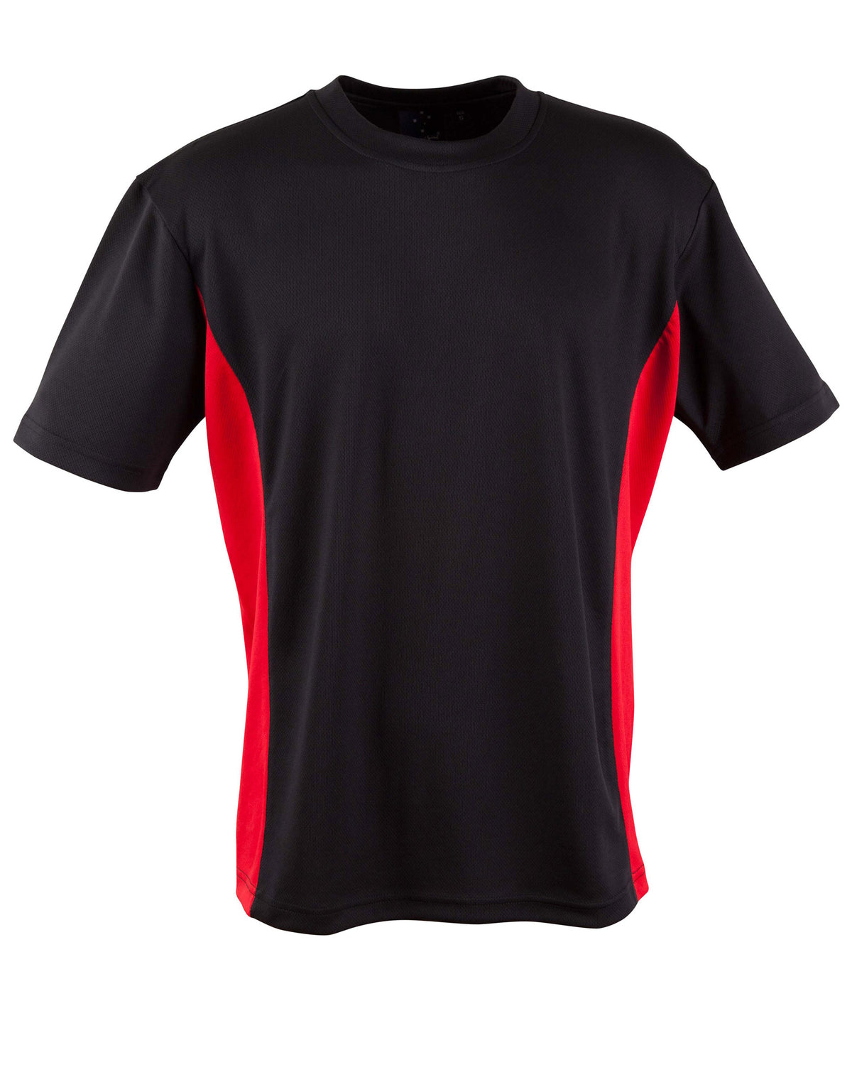 CoolDry short sleeve contrast tee - TS12 - Black / Red