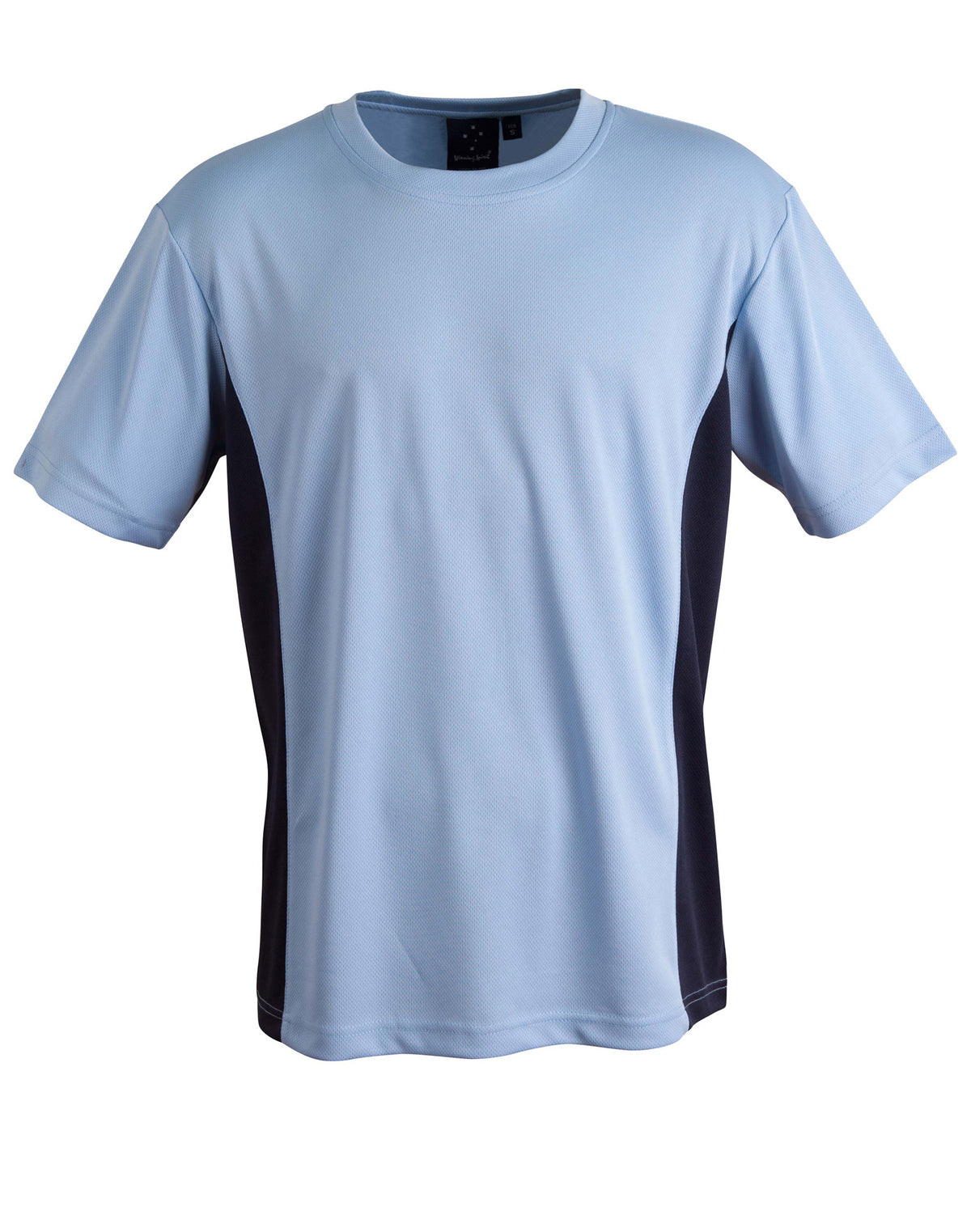 CoolDry short sleeve contrast tee - TS12 - Skyblue / Navy
