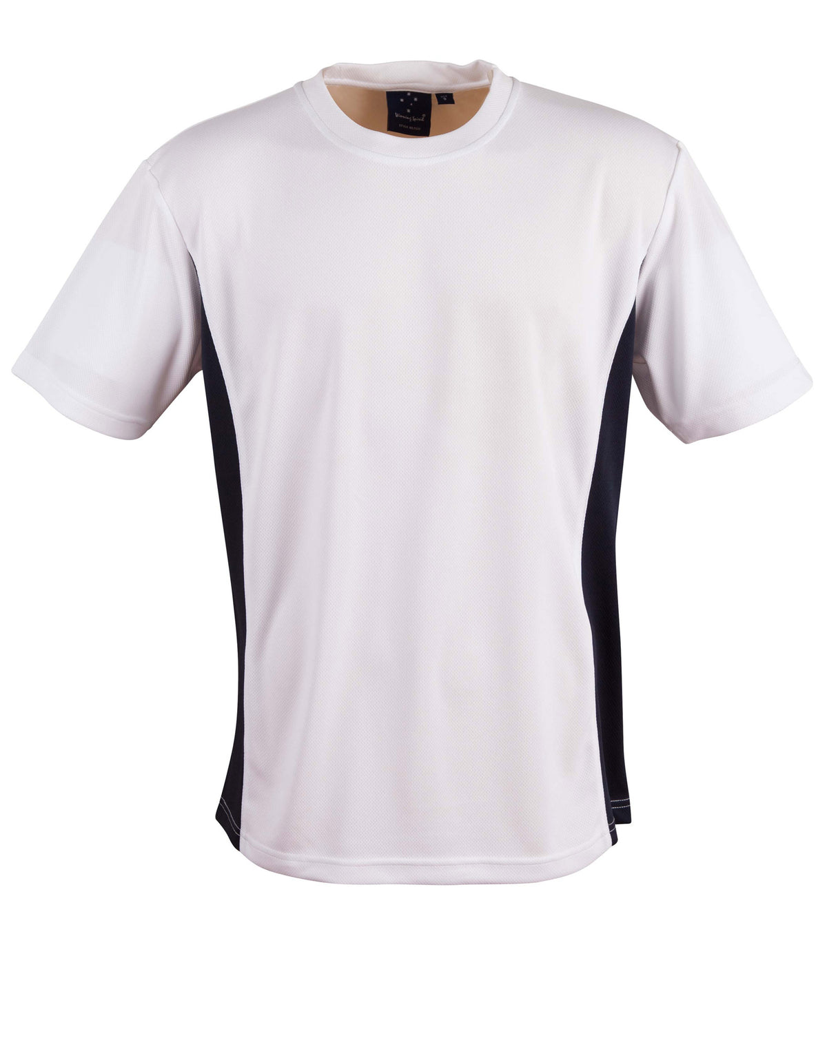 CoolDry short sleeve contrast tee - TS12 - White / Navy