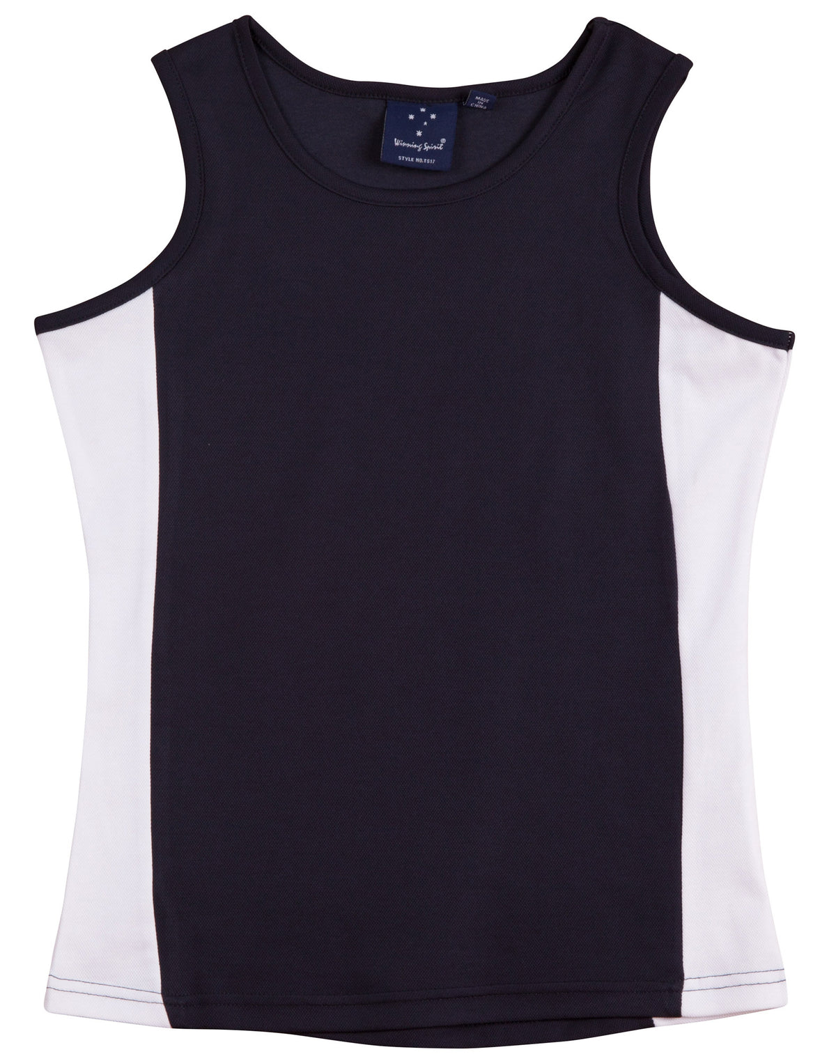 Ladies Truedry Contrast Singlet - TS17 - Navy / White