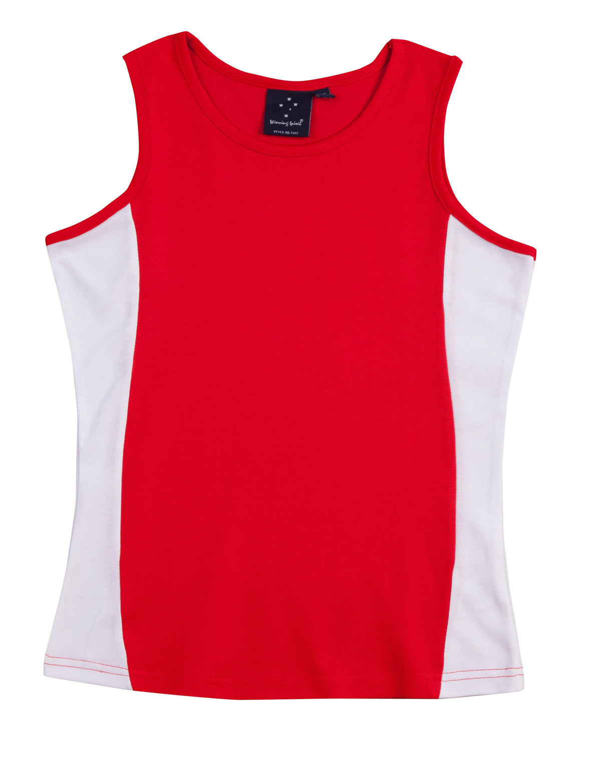 Ladies Truedry Contrast Singlet - TS17 - Red / White