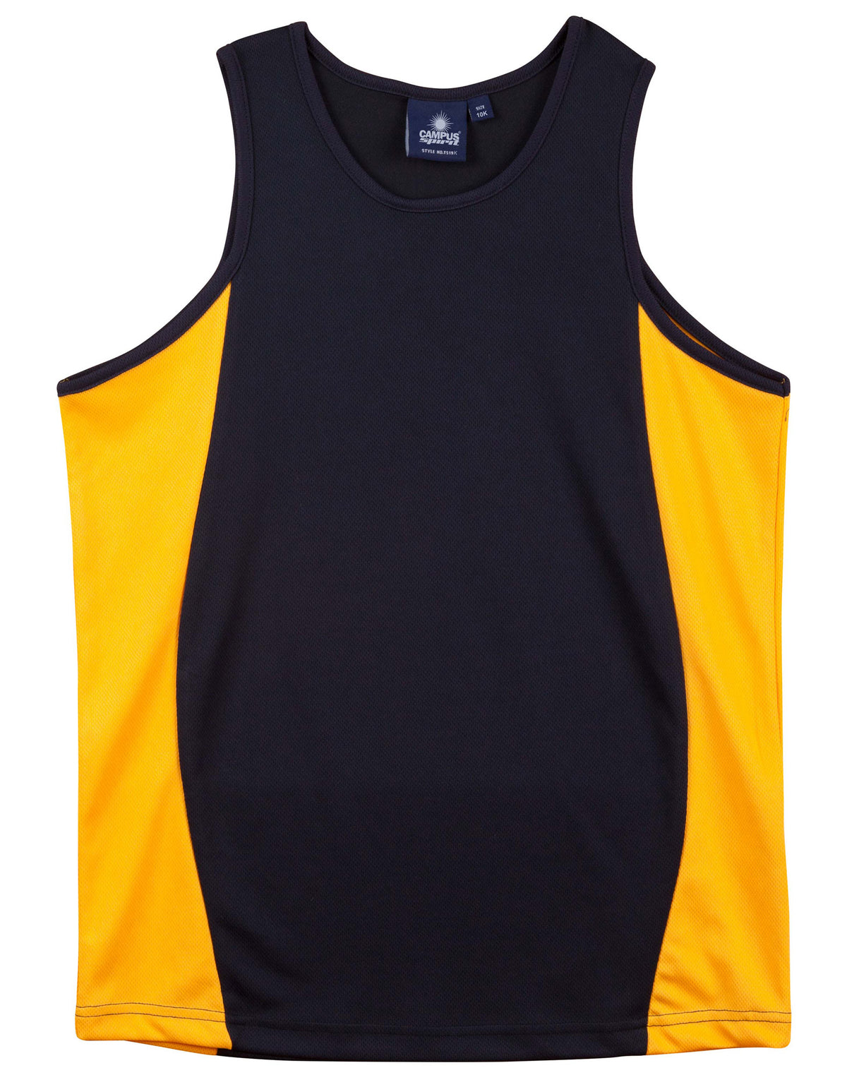 Kid's truedry contrast mesh singlet - TS19K - Navy / Gold