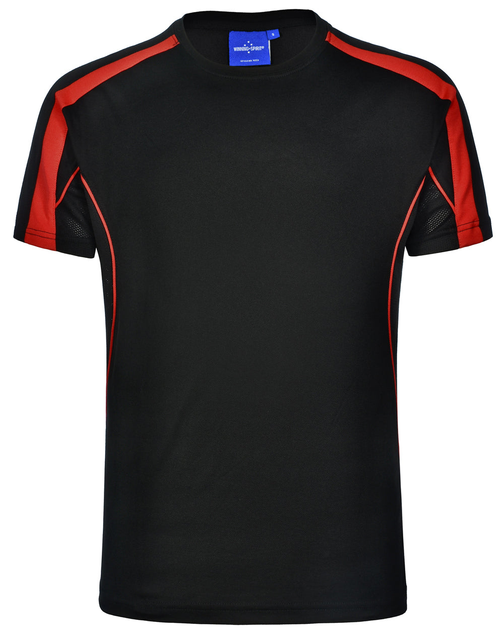 Men's Truedry Fashion S/S T-shirt - TS53 - Black / Red