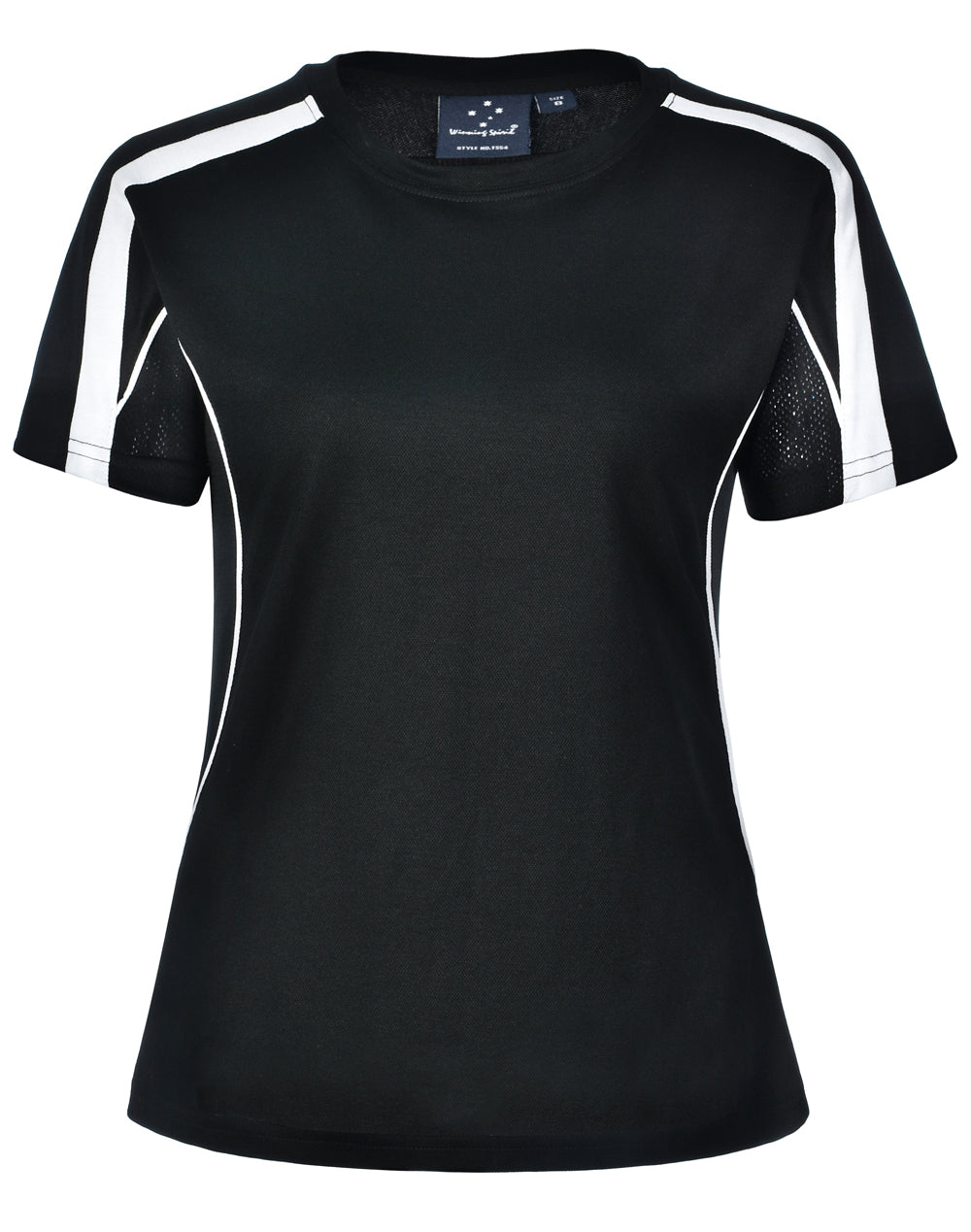 Ladies' Truedry Fashion S/S T-shirt - TS54 - Black / White