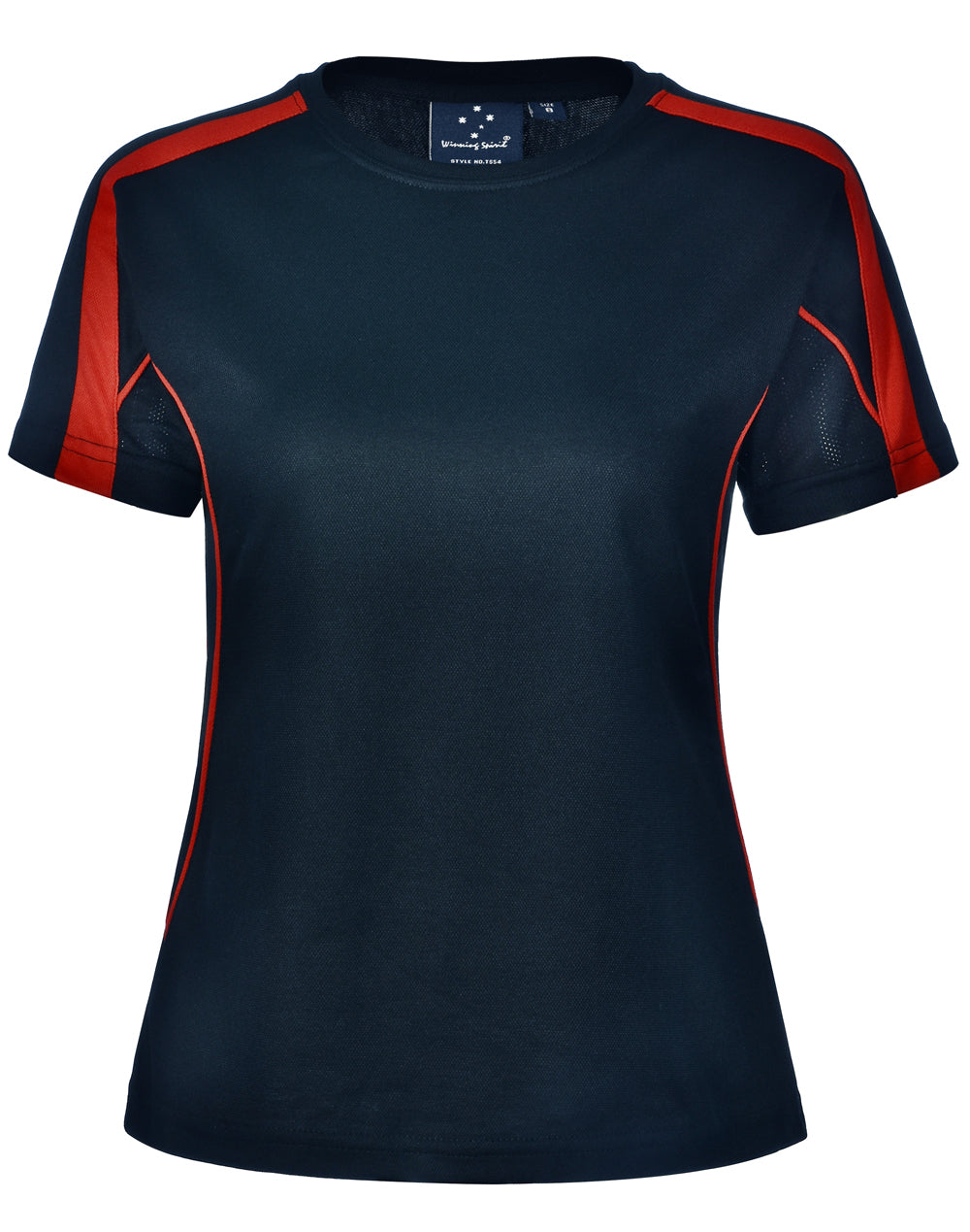 Ladies' Truedry Fashion S/S T-shirt - TS54 - Navy / Red
