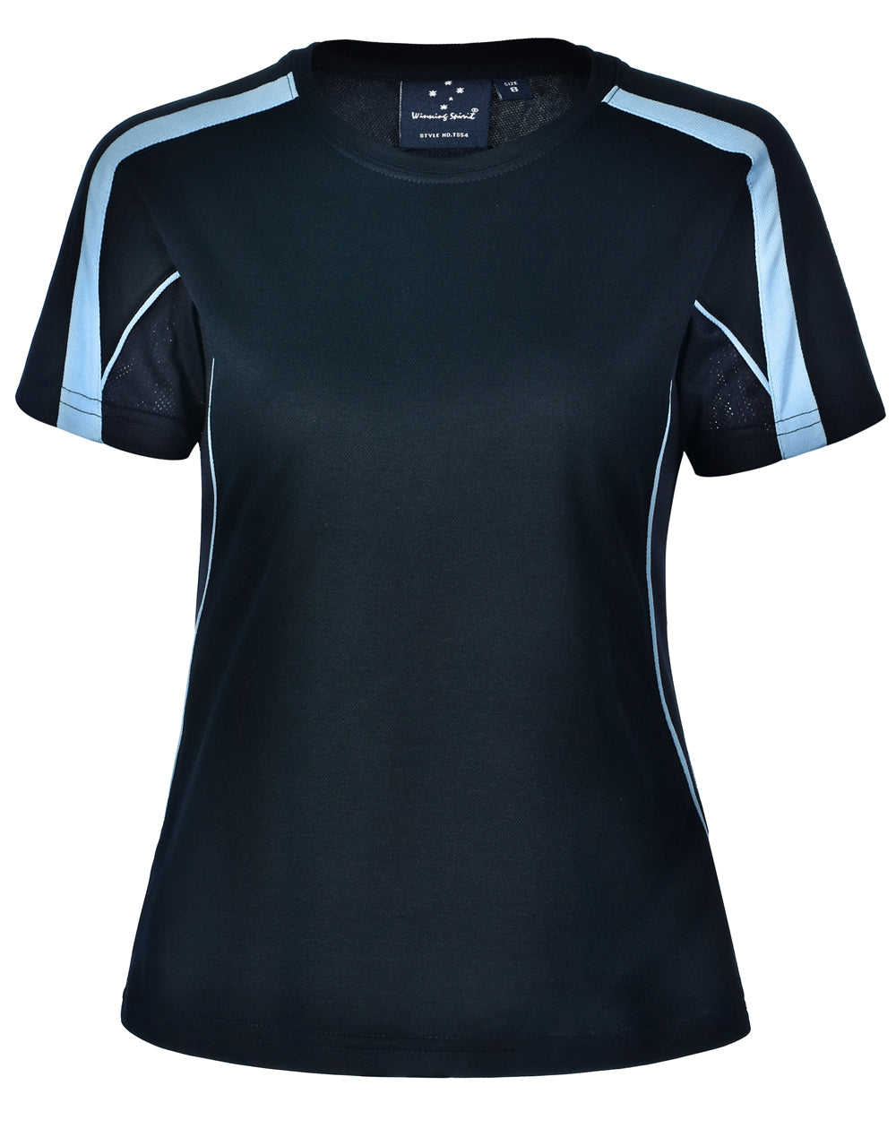 Ladies' Truedry Fashion S/S T-shirt - TS54 - Navy / Skyblue