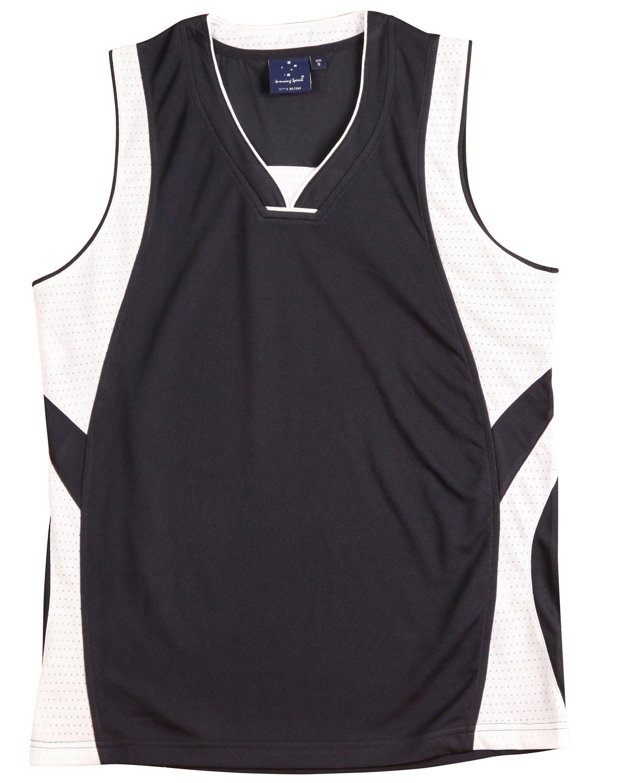 Adults' Basketball Singlet - TS83 - Navy / White
