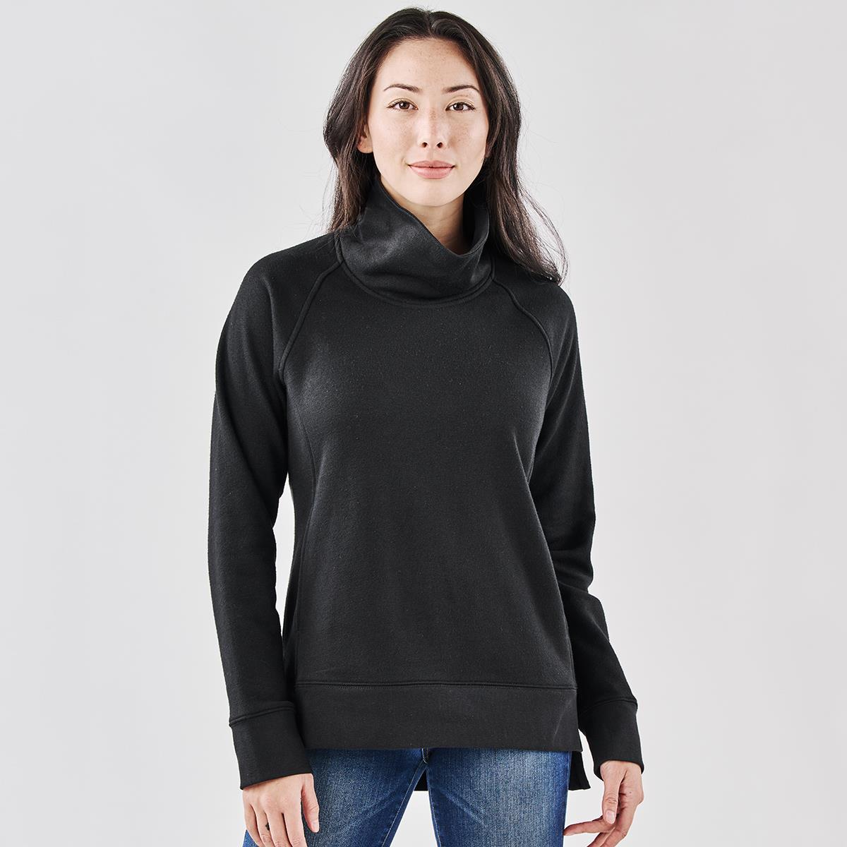 Women's Monashee Cowl Neck Pullover - Black - Back