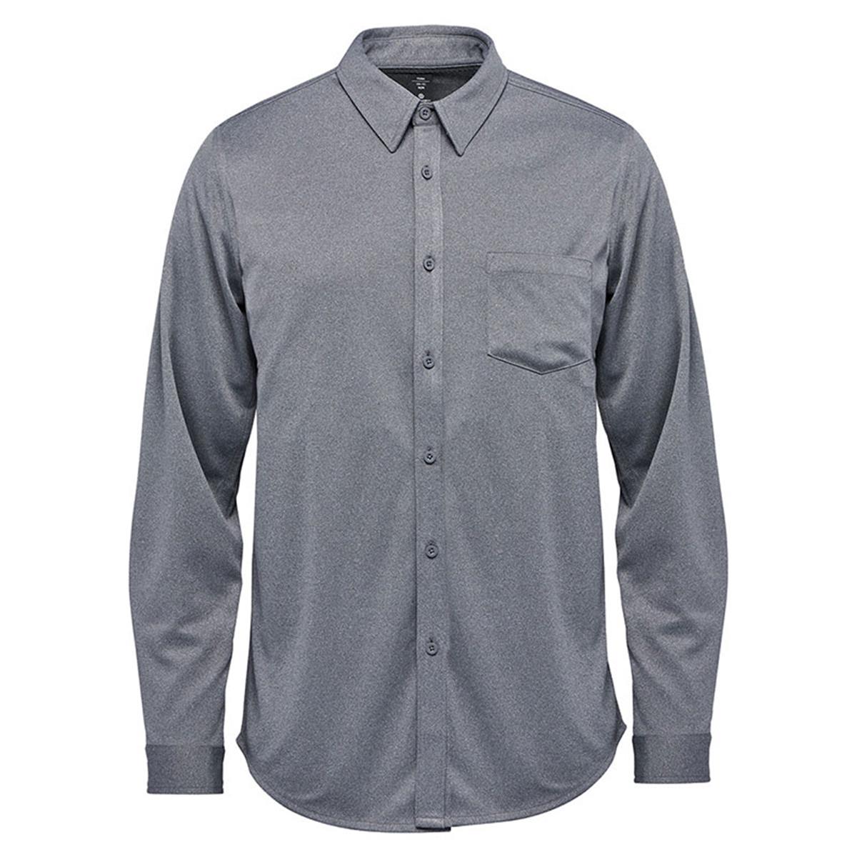 Men's Montauk Long Sleeve Shirt - Dolphin Heather - Front