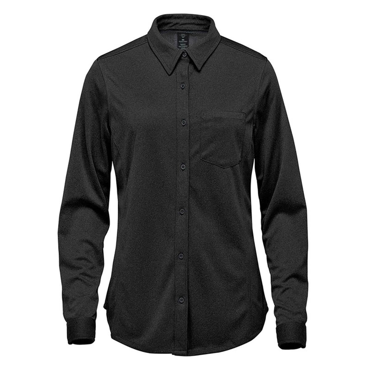 Women's Montauk Long Sleeve Shirt - Black - Front