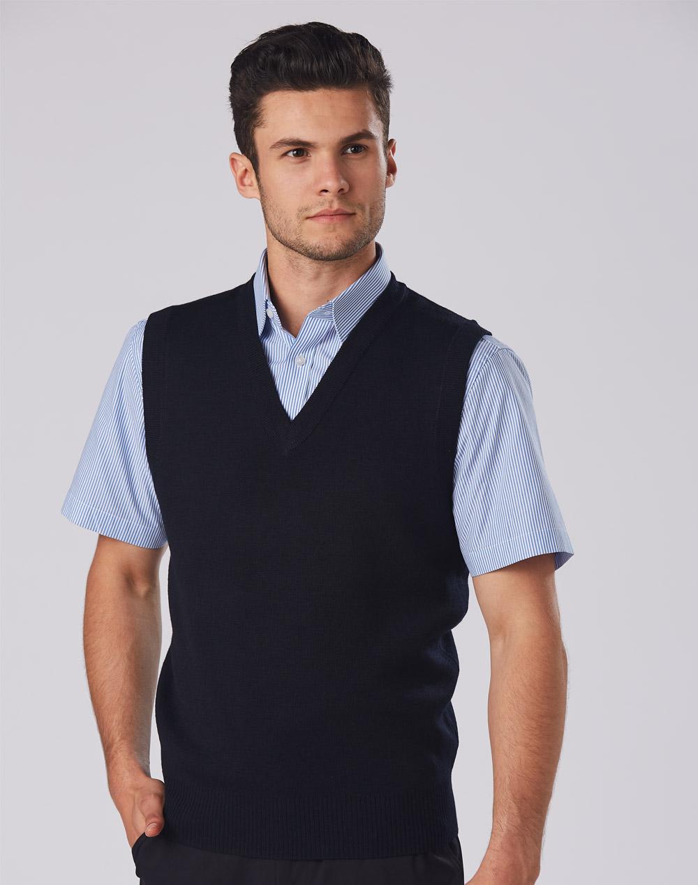 Aiw V Neck Wool / Acrylic Knit Vest WJ02