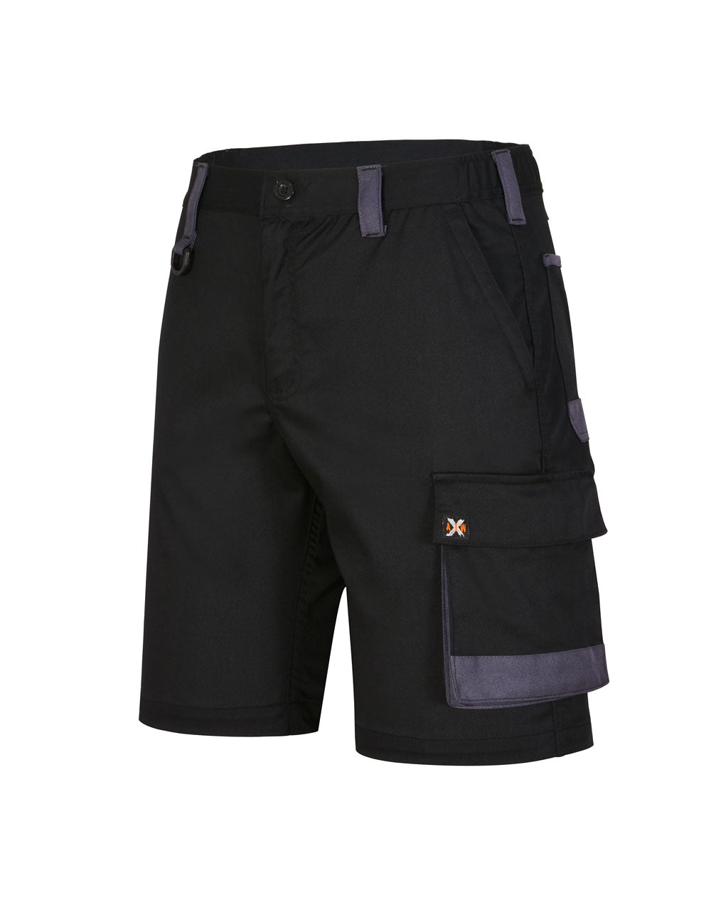 Unisex Utility Stretch Cargo Work Shorts - WP04 - Black