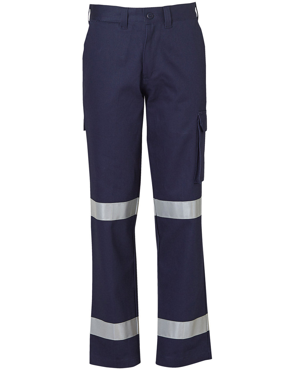 Ladies' Heavy Cotton Pre-Shrunk Drill Pant with 3M Tape - WP15HV - Navy