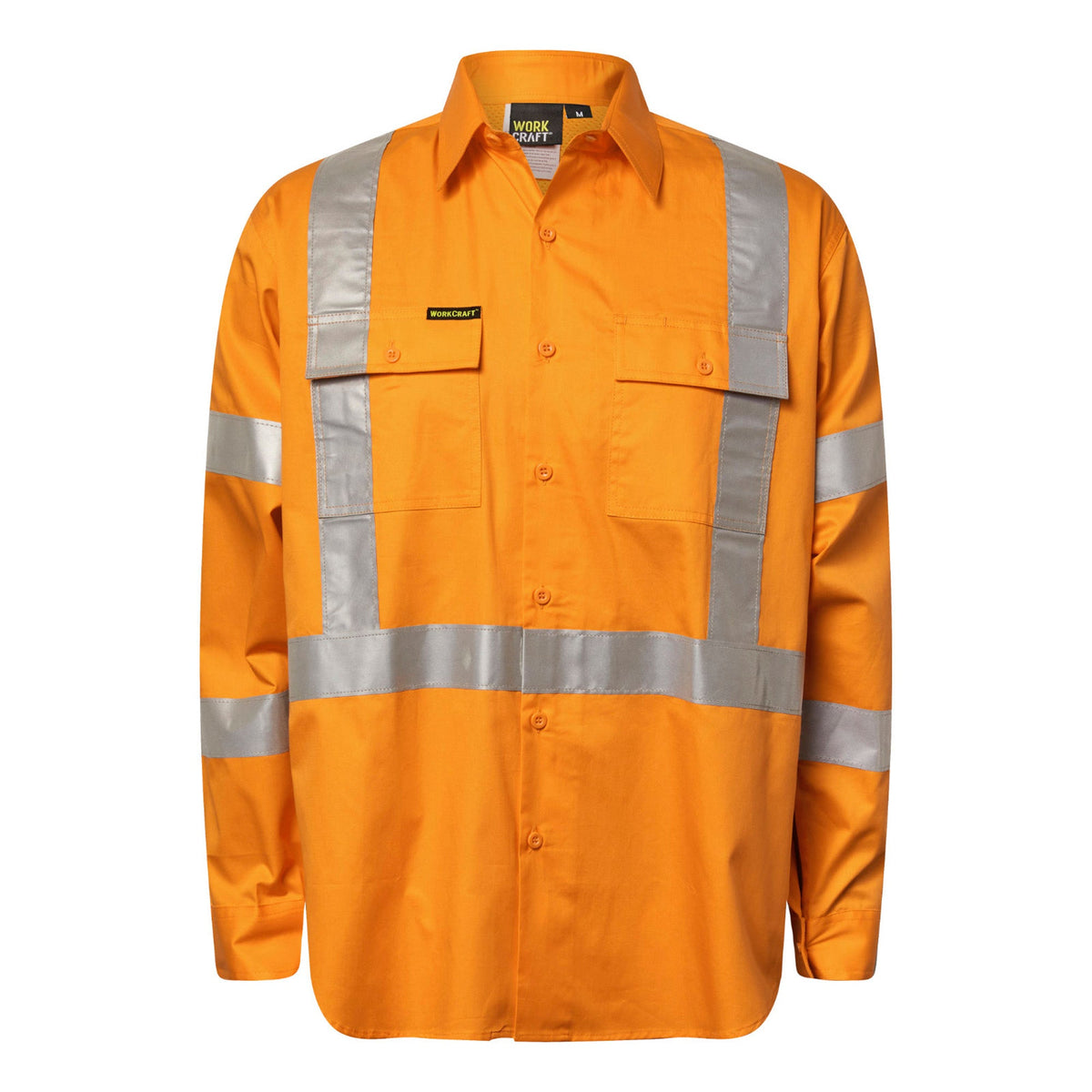 Lightweight Hi Vis Long Sleeve Vented Cotton Drill Reflective Shirt with X Pattern – NSW Rail Compliant 3
