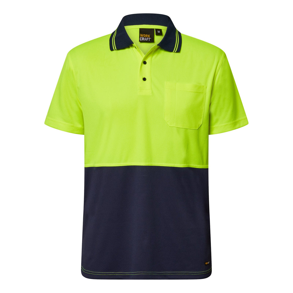 Hi Vis Short Sleeve Micromesh Polo with Pocket