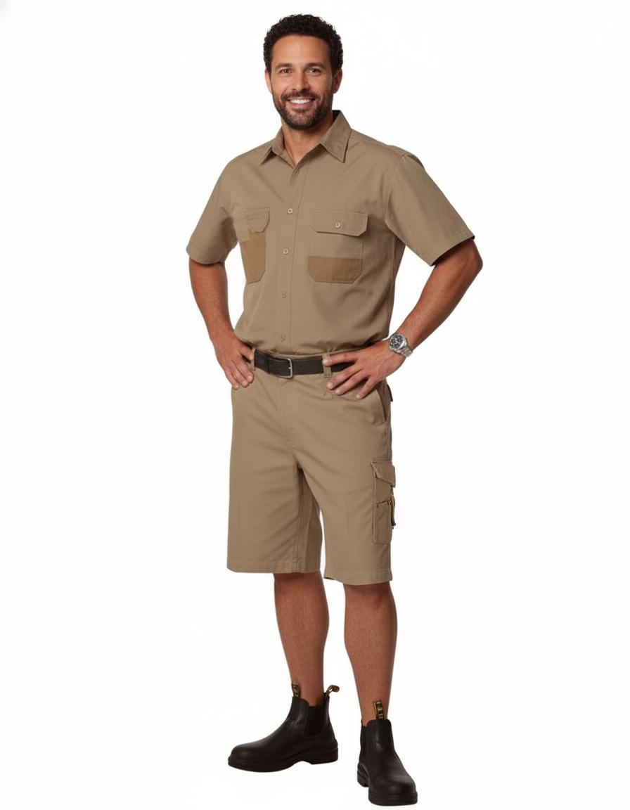 Aiw Fine Duck Weave Dura-Wear Short Sleeve Work Shirt WT05