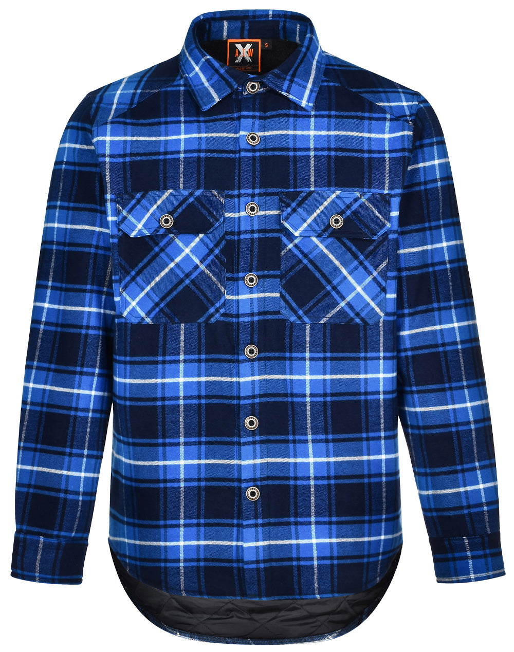 Adults' Quilted Flannel Shirt - WT07 - Navy / Blue