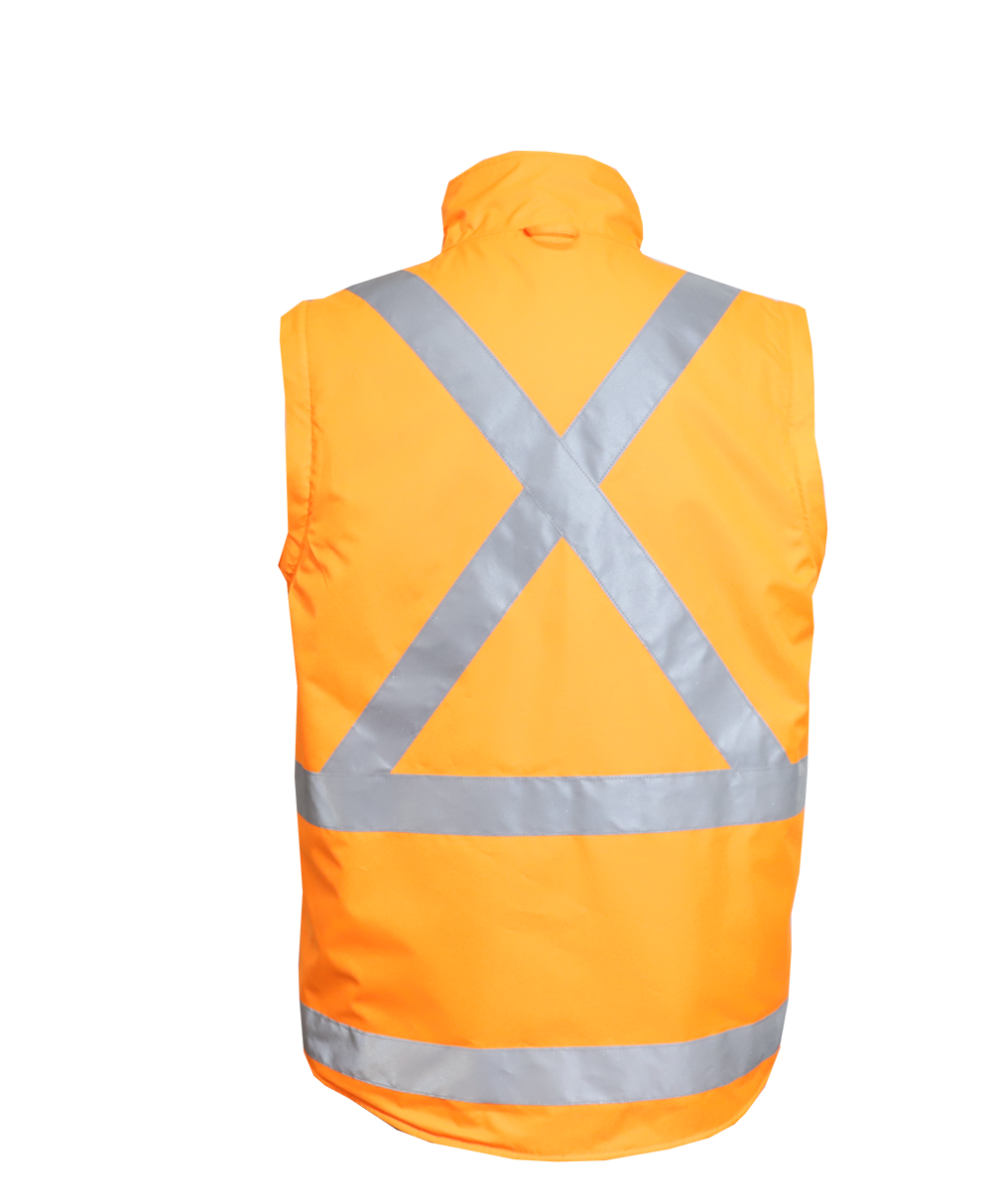 Hi Vis 6 In 1 Nsw Rail X-Tape Jacket With Removable Sleeves - view