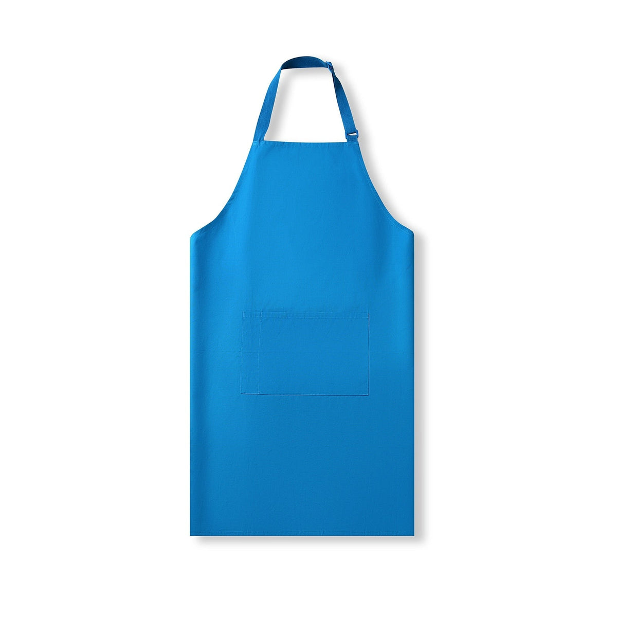 Full-bib Apron - 100% cotton canvas apron - Azure - Front