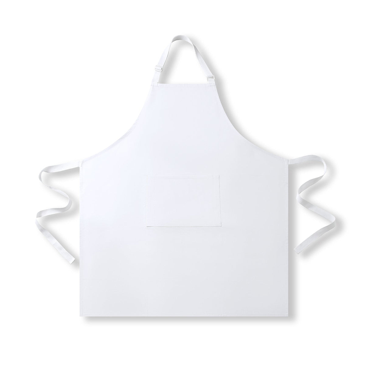 Full-bib Apron - 100% cotton canvas apron - White - Back