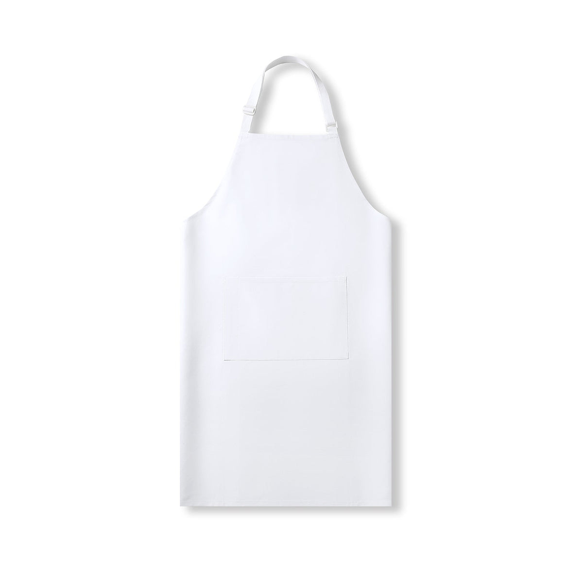 Full-bib Apron - 100% cotton canvas apron - White - Front