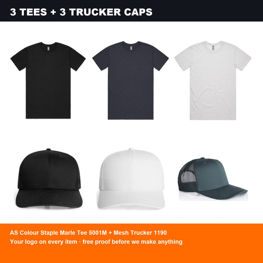 AS Colour Staple Marle Tee + Trucker Cap Deal