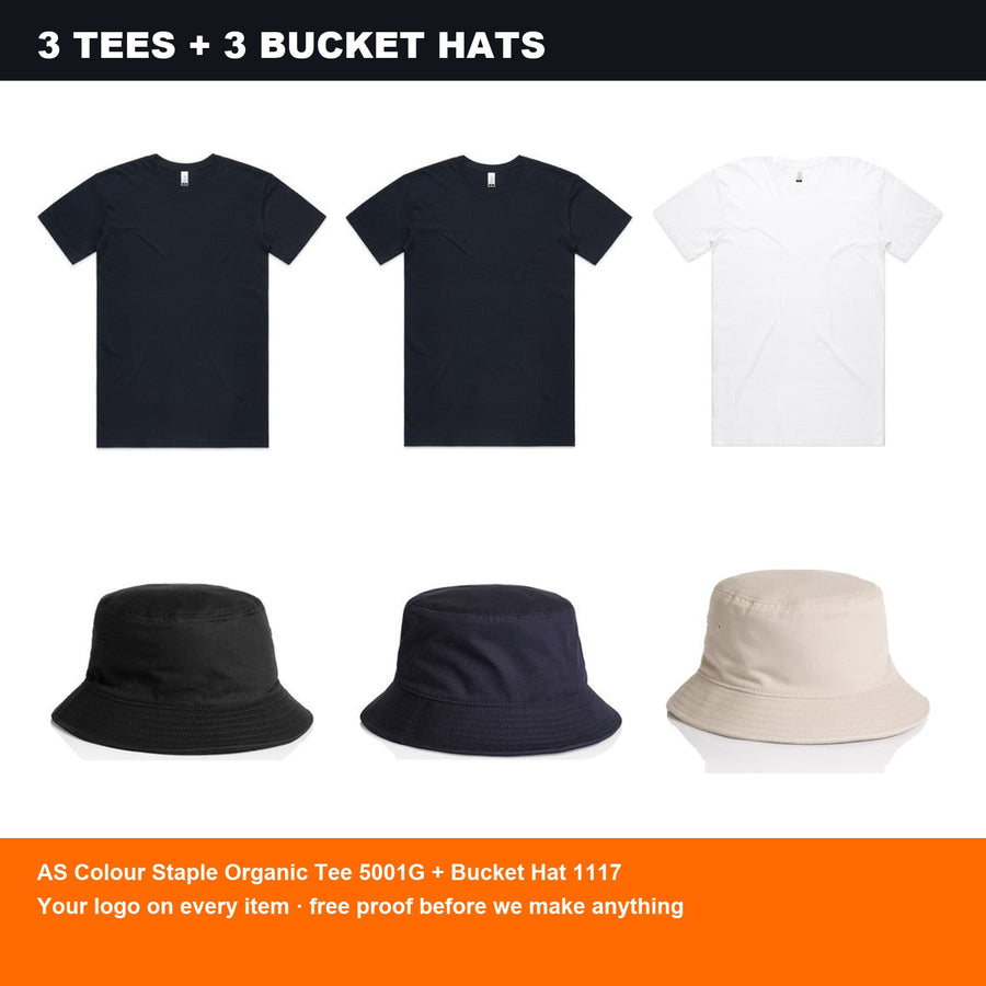 AS Colour Staple Tee + Bucket Hat Deal