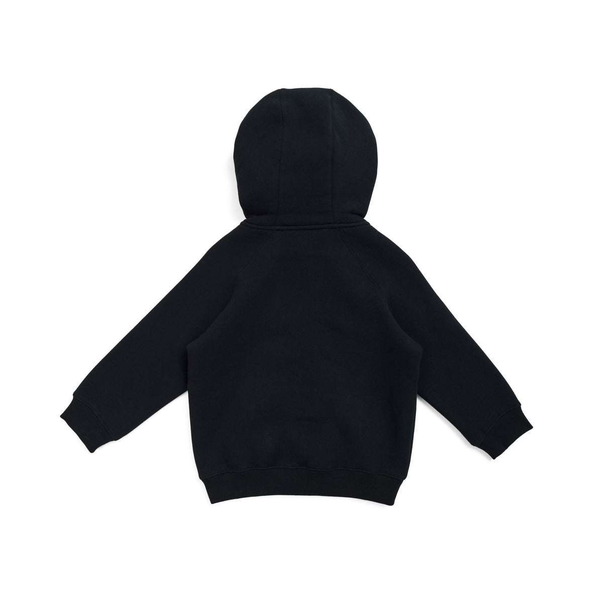 Babies Cotton Care Kangaroo Zip Pocket Hoodie - Black - Back