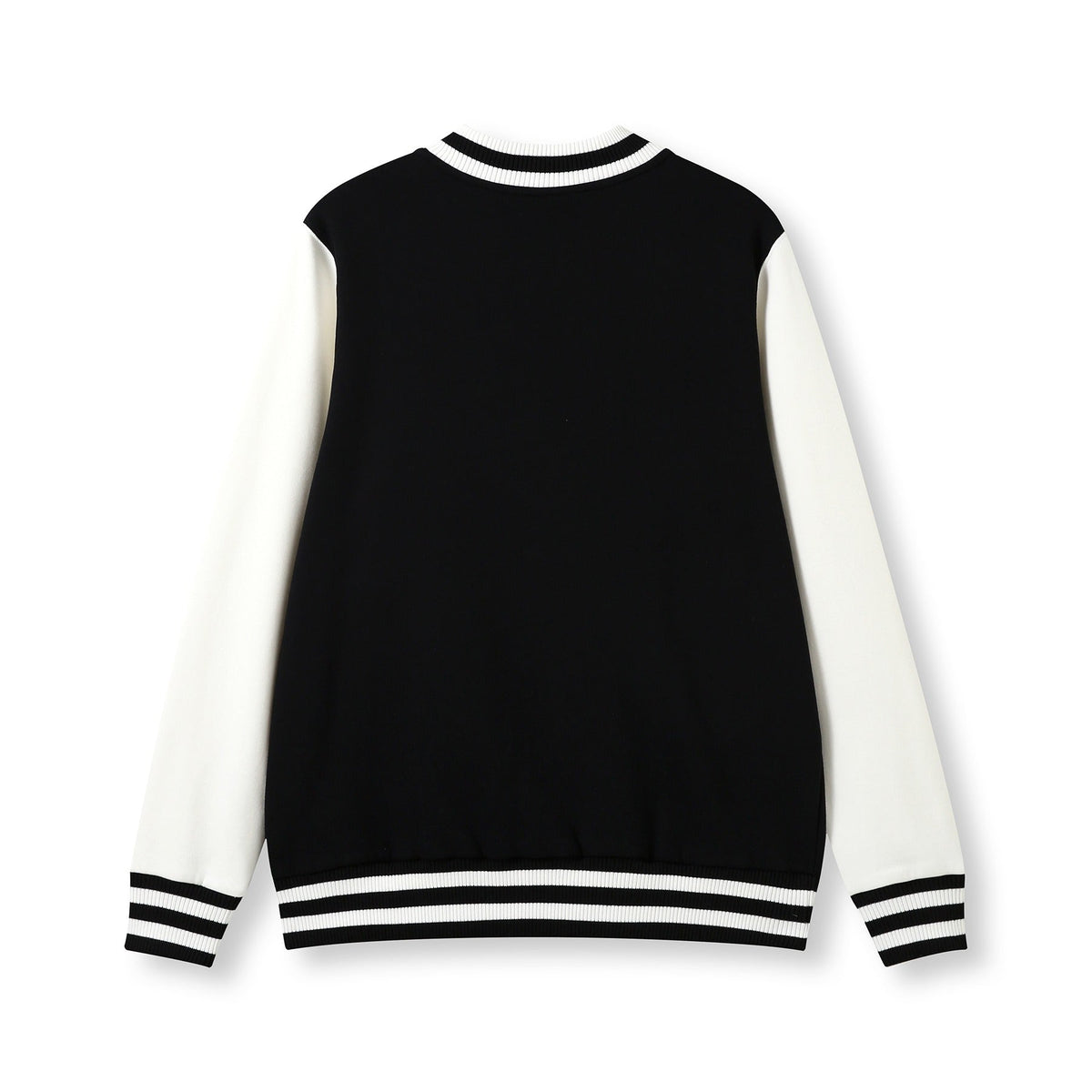 Mens Varsity Jacket - Black/White - Back