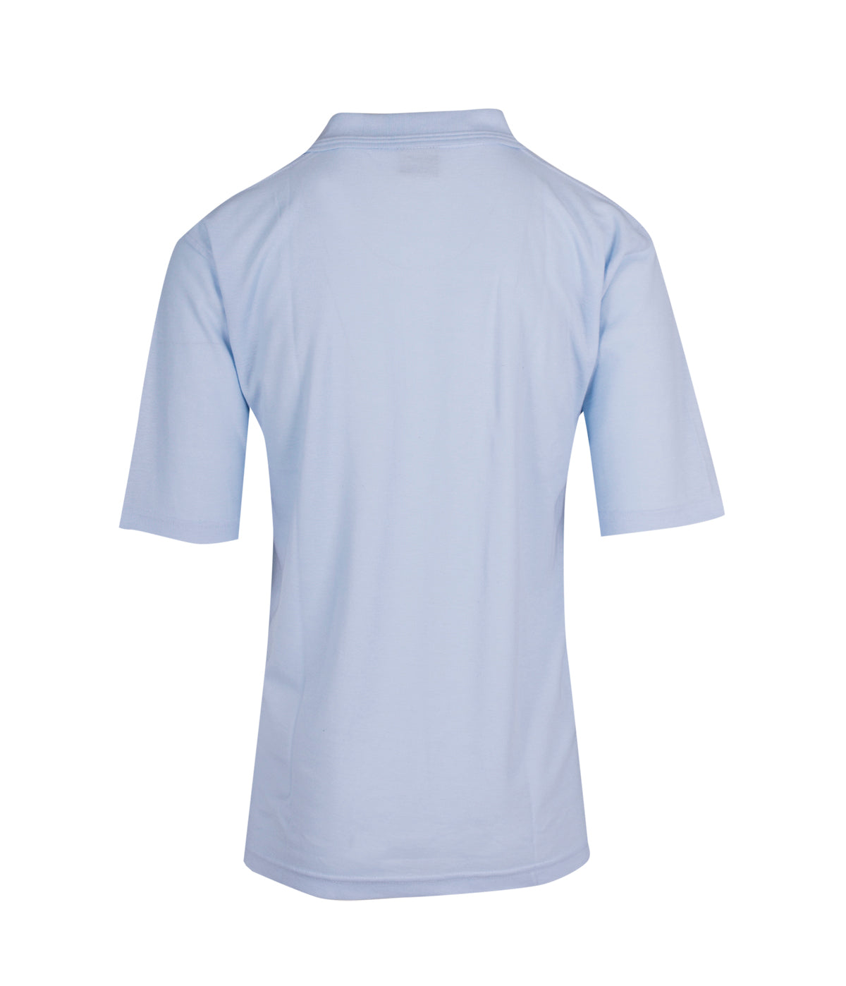 Mens Regular Pique knit Polo - Sky Blue - Back