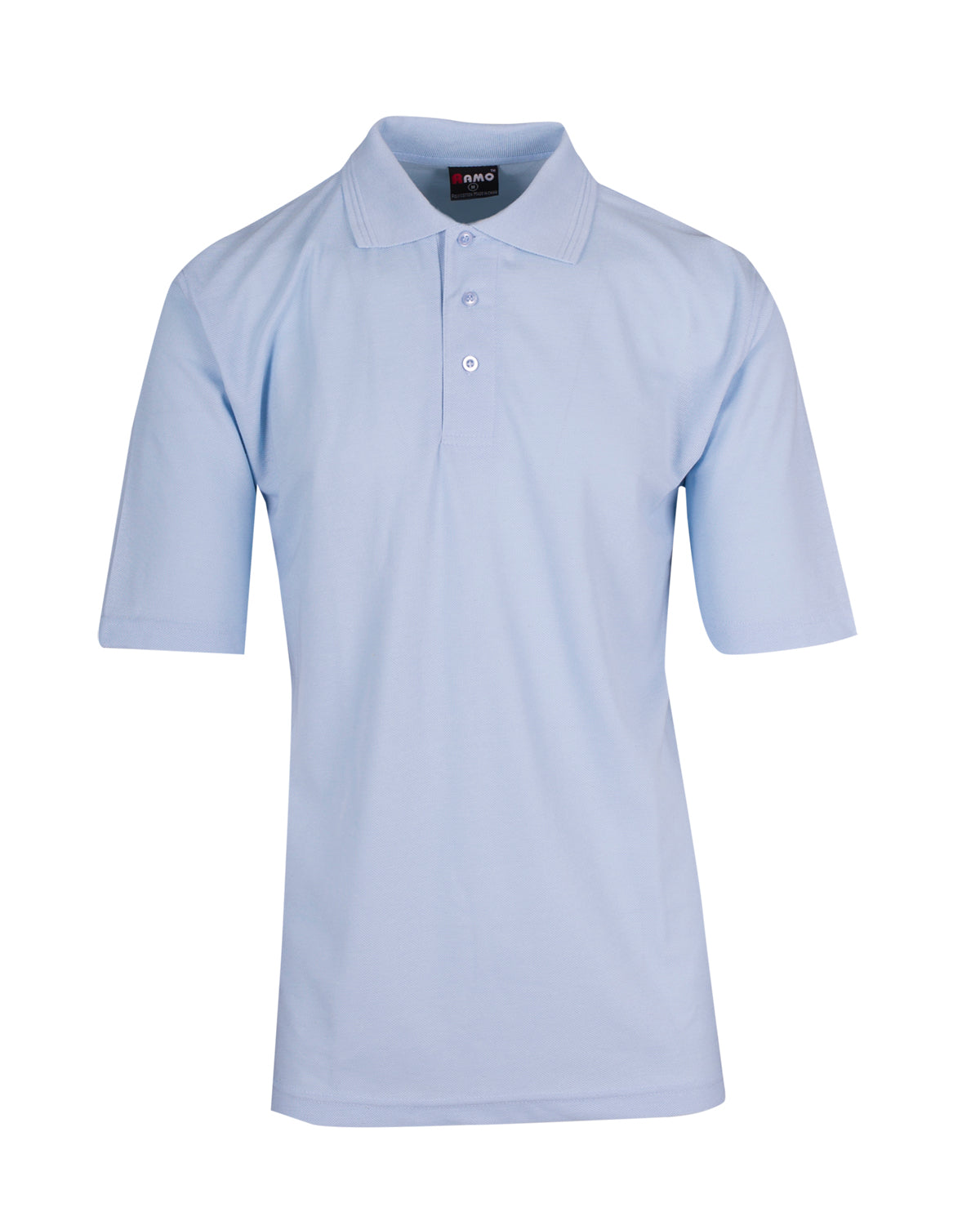 Mens Regular Pique knit Polo - Sky Blue - Front