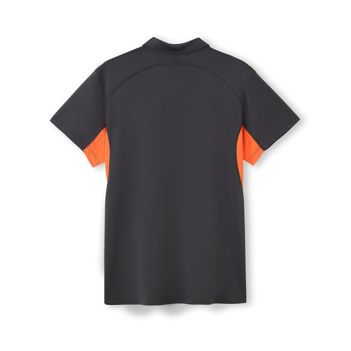 Men's Accelerator Polyester Polo - Charcoal/Orange - Back