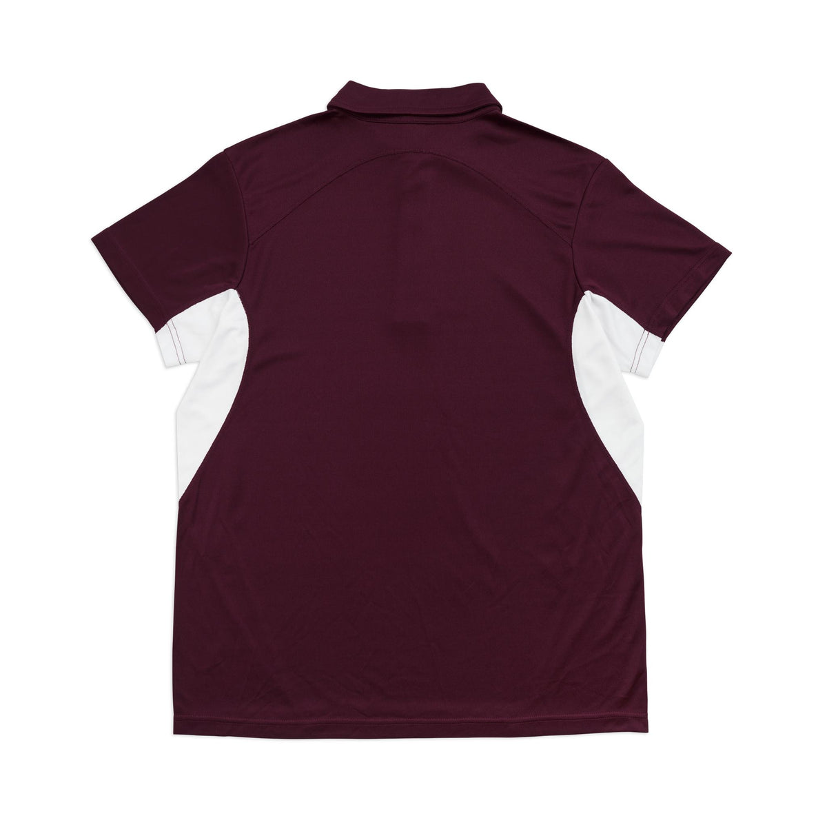 Men's Accelerator Polyester Polo - Maroon/White - Back