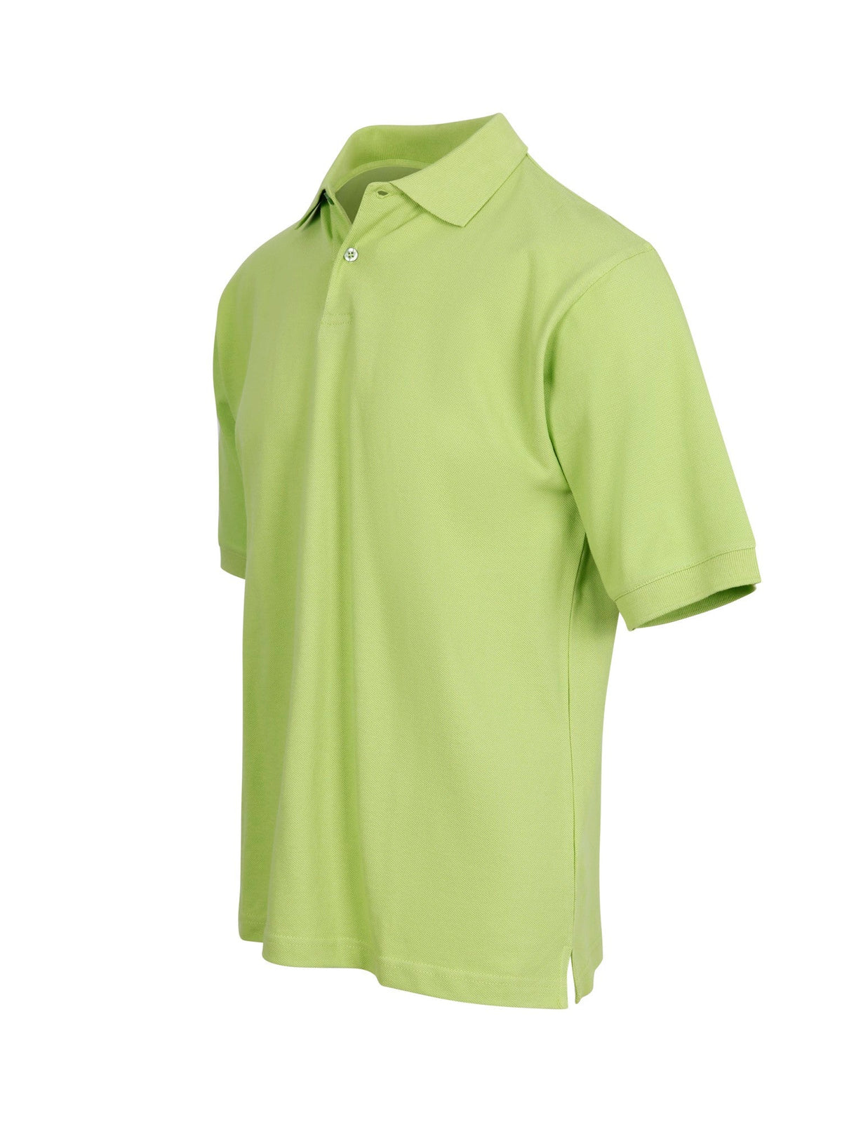 Men's Cotton Pigment Dyed Polo - Lime - Side