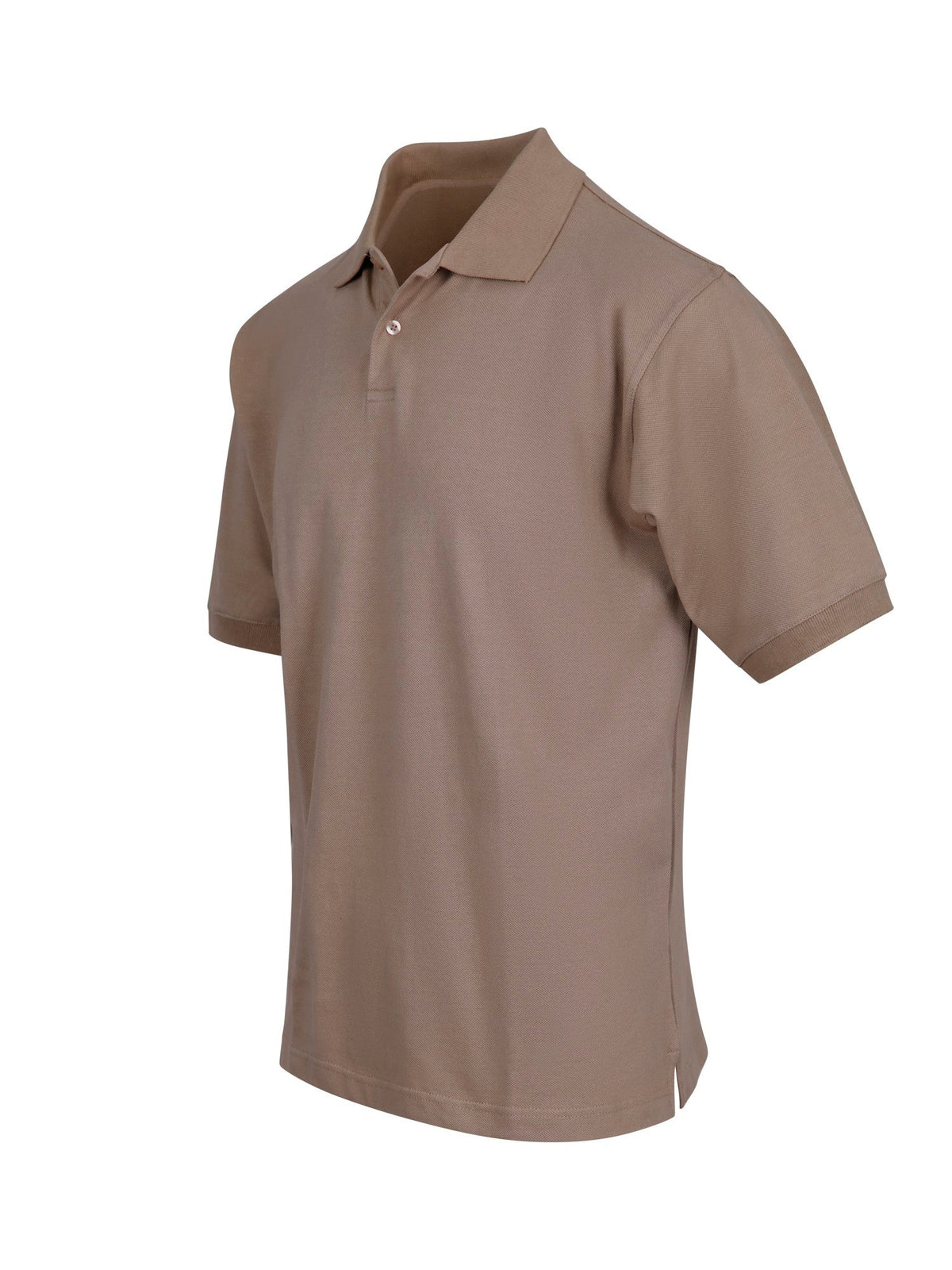 Men's Cotton Pigment Dyed Polo - Stone - Side