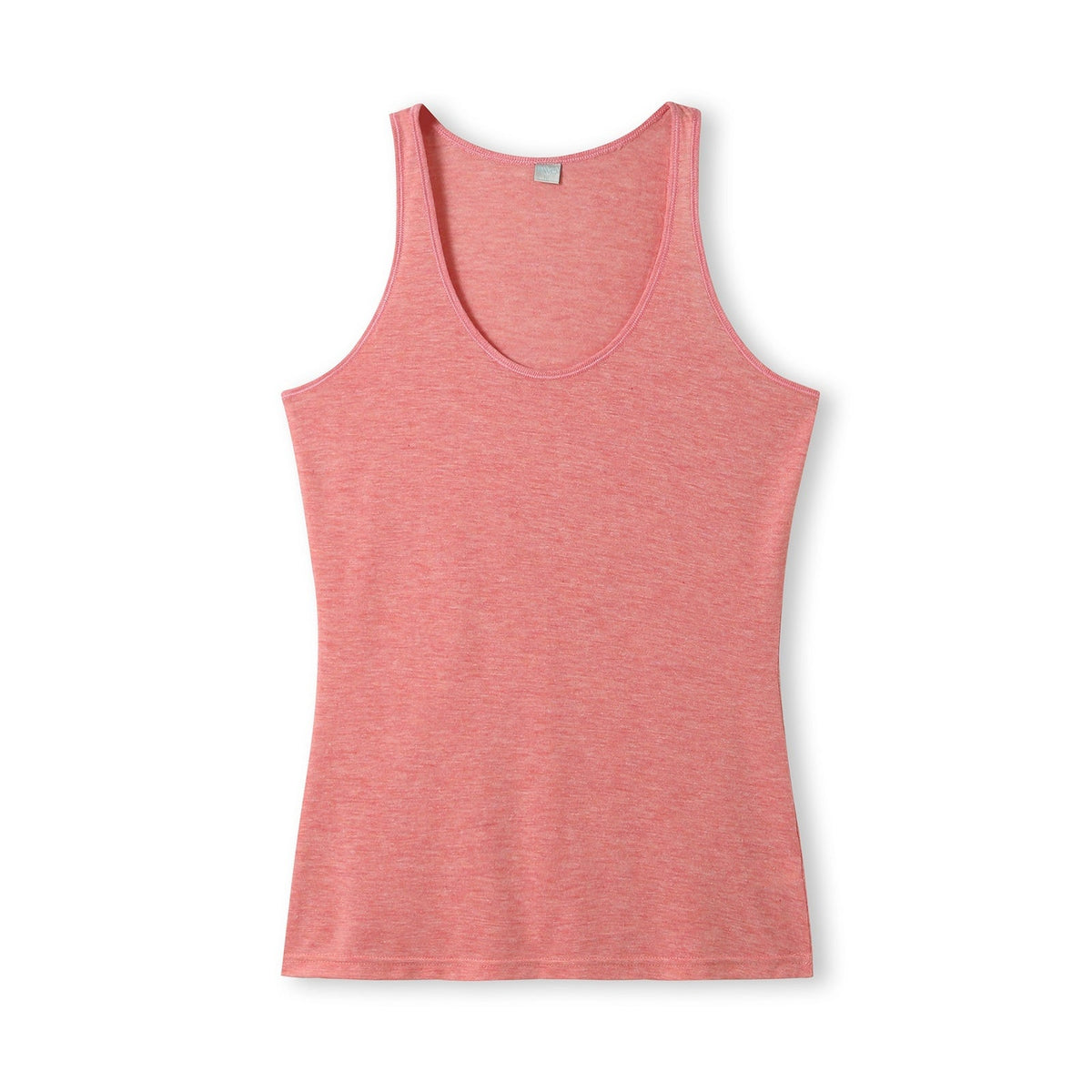 Womens American Style Singlet - Coral Red Marl - Front