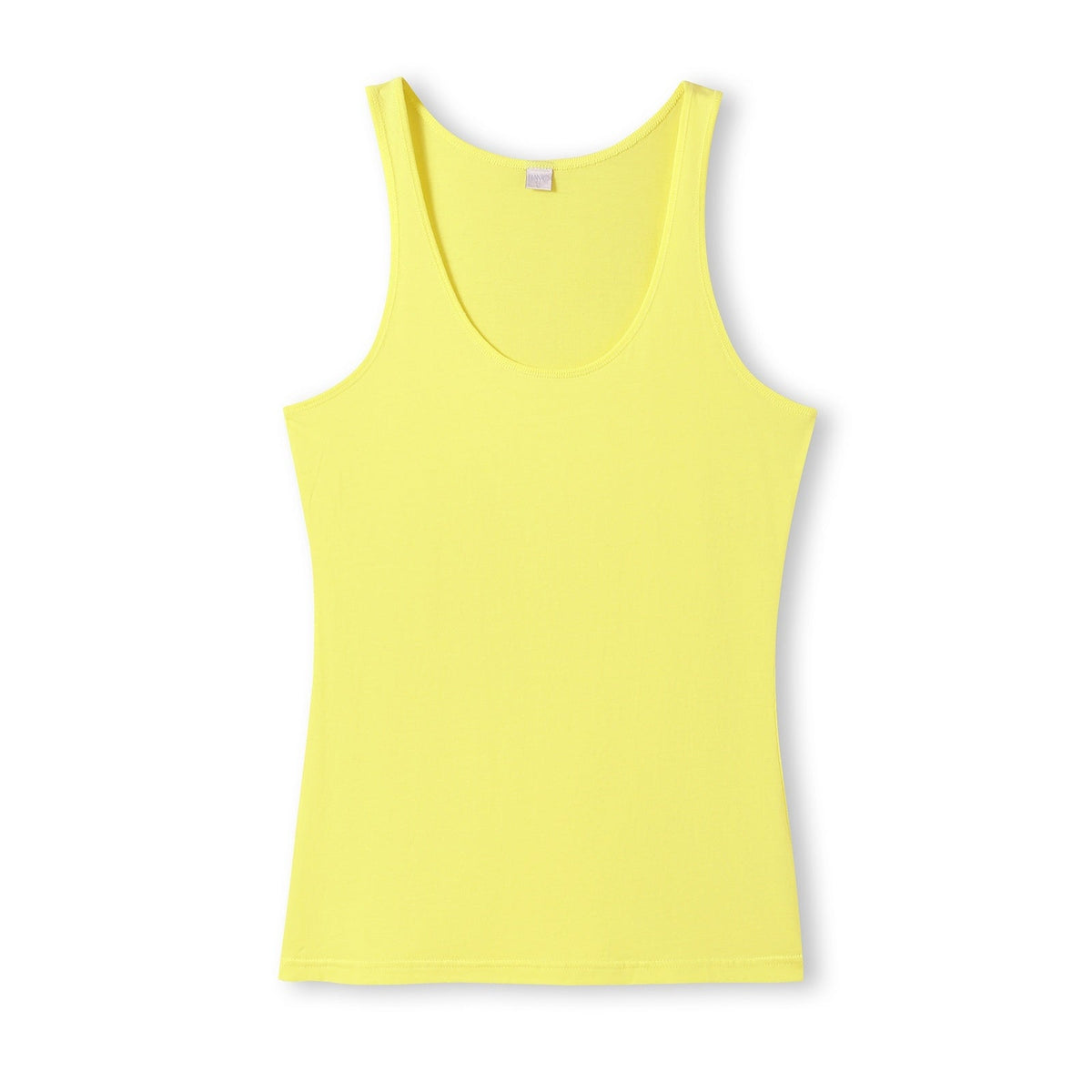 Womens American Style Singlet - Lemon - Front