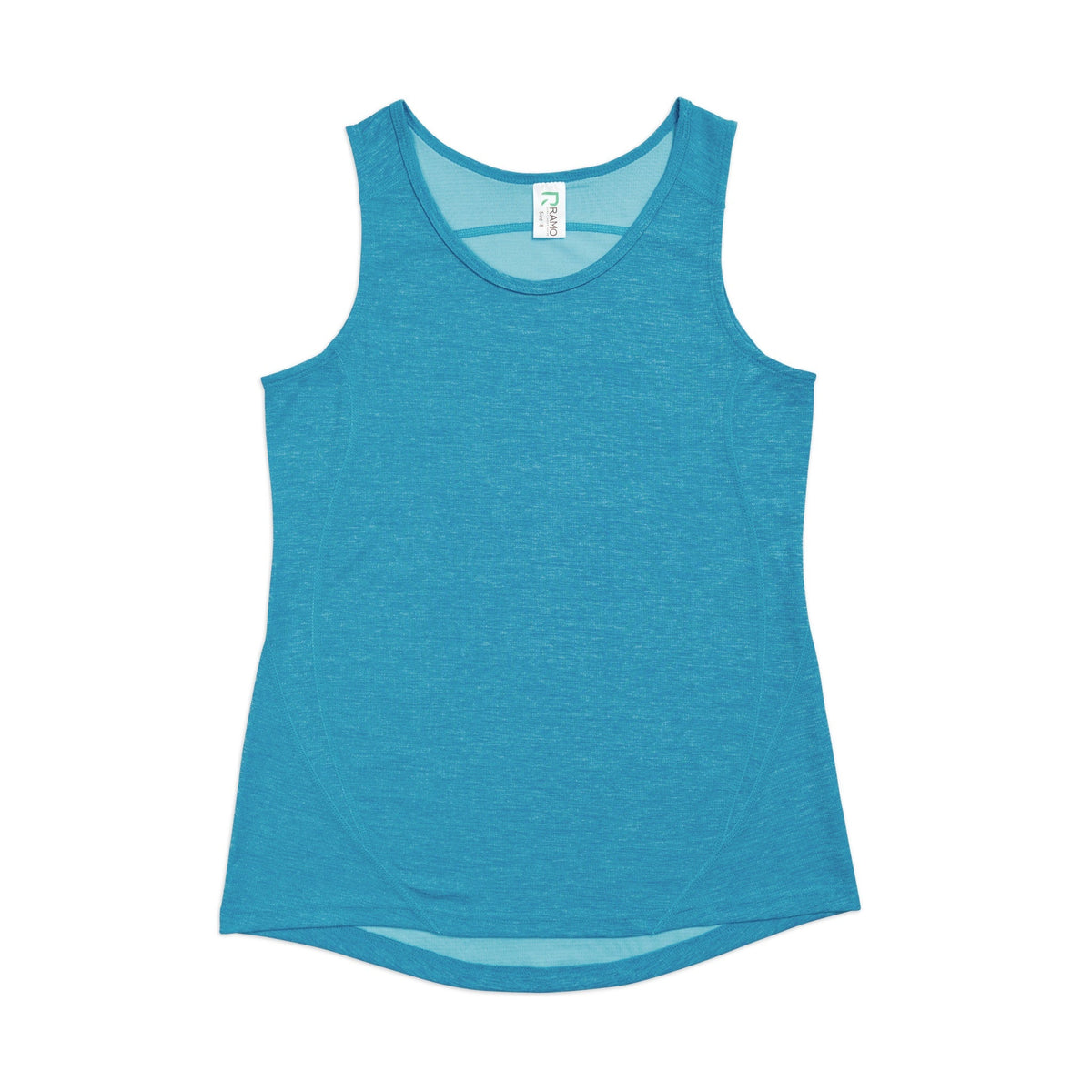Womens' Challenger 100% polyester singlet - Azure Marl - Front