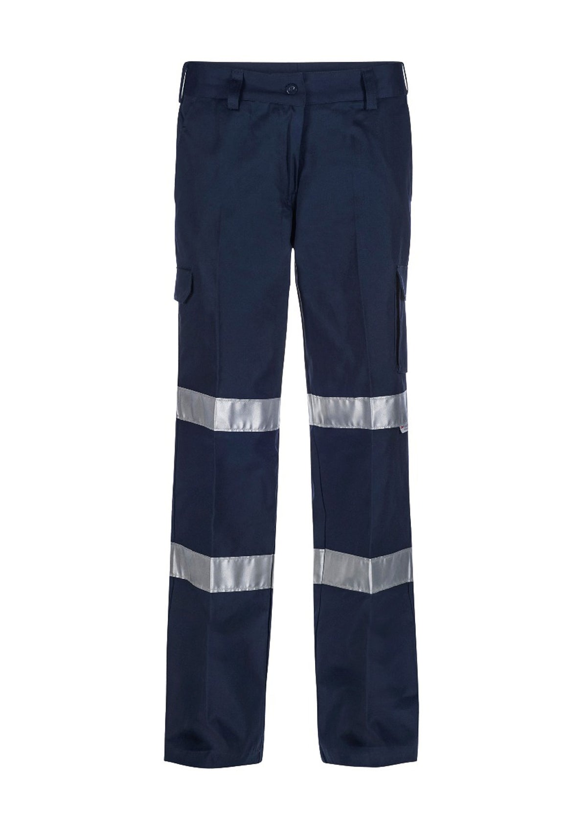 Ladies Reflective Mid Weight Cargo Cotton Drill Trouser