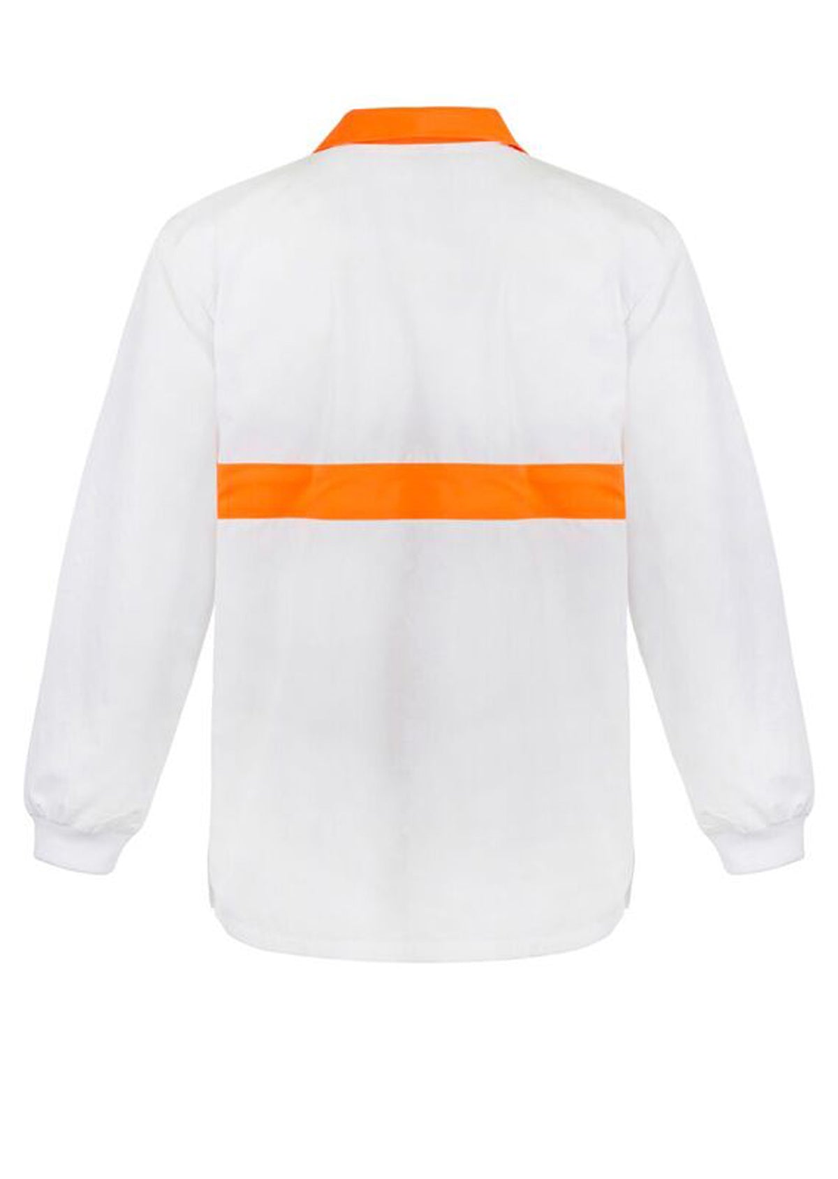 Long Sleeve Food Industry Jacshirt With Contrast Collar And Chestband - view