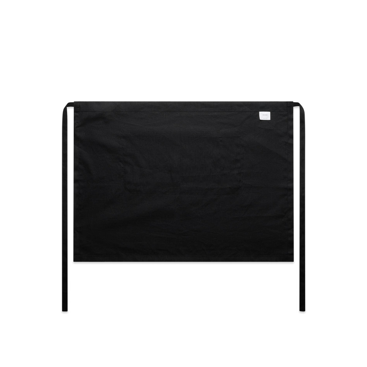 Linen Half Apron 1087 - Black - Back