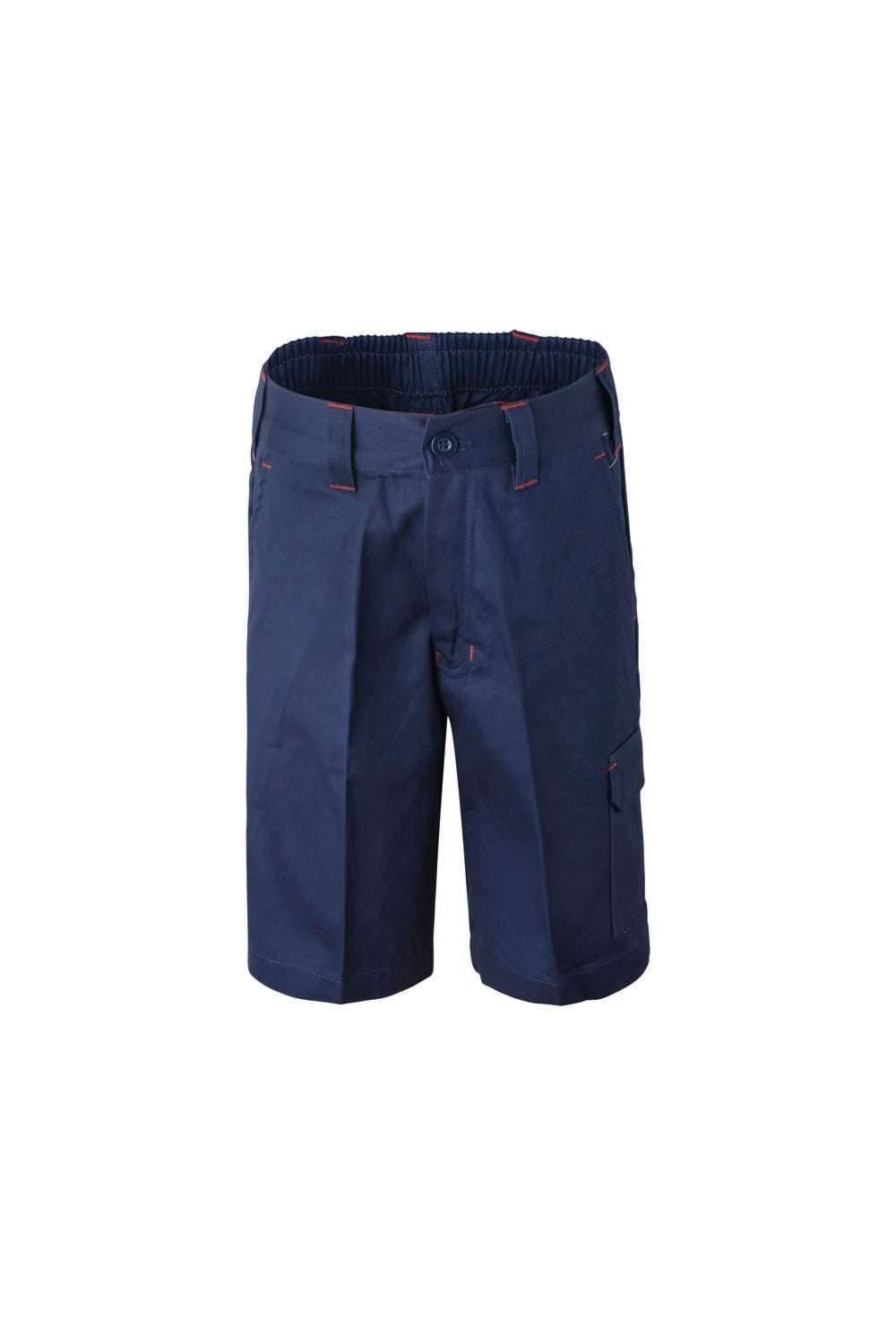 Kids Midweight Cargo Cotton Drill Shorts - Navy - Front